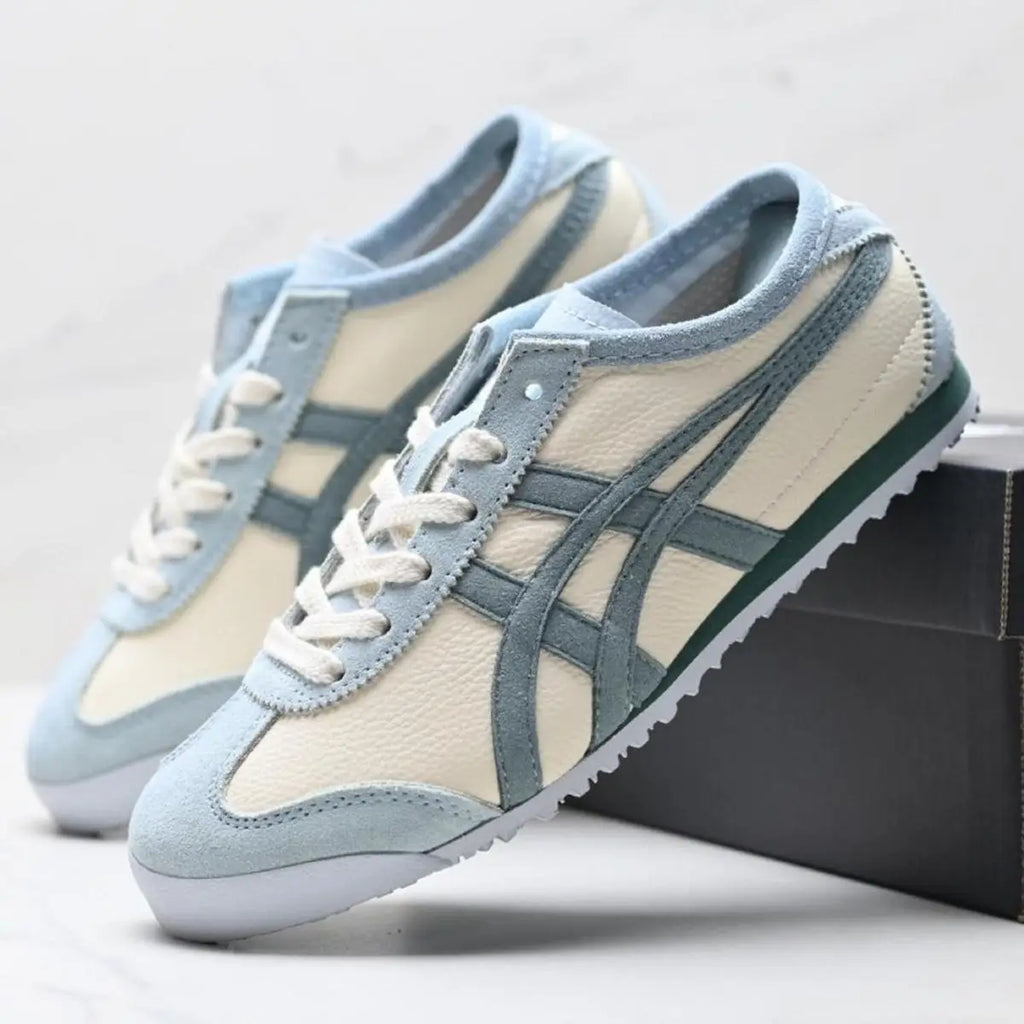 Onitsuk_a Tiger Mexico 66 Cream Pine Green  7A Premium Sneakers D-2067