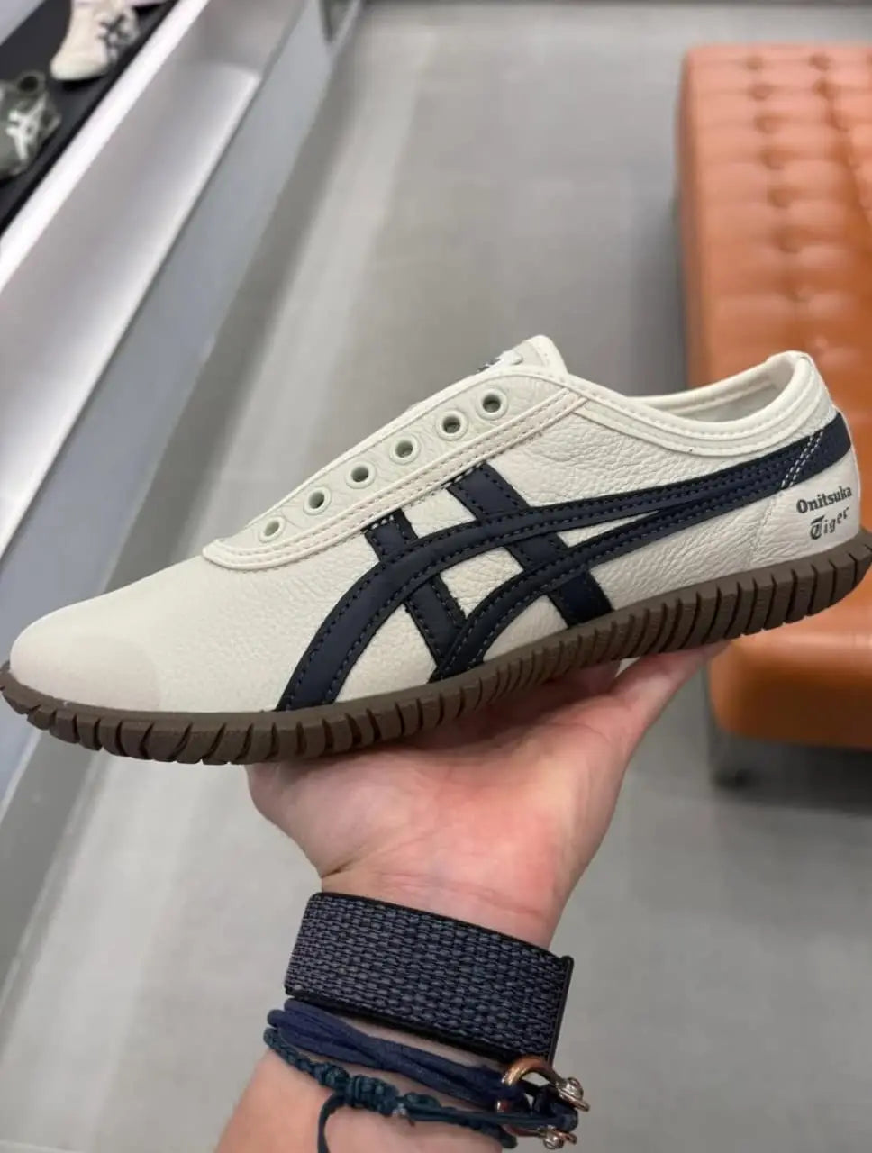 Onitsuka Tiger Tsunahiki Slip On BIRCHINDIGO NAVY Mens 7A Premium D-2063