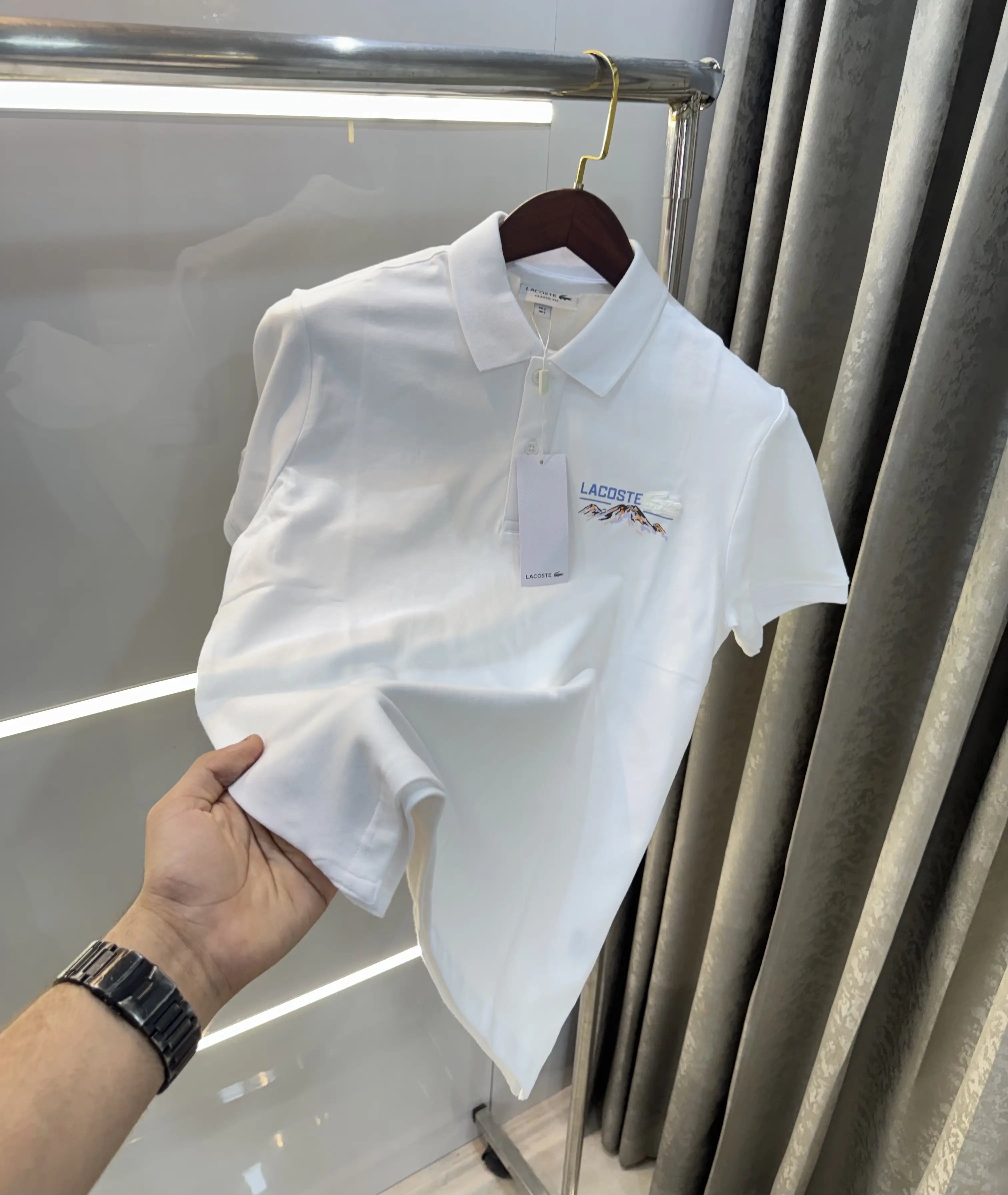 Lacost e White Logo Work Premium Polo T-Shirt Secondary image