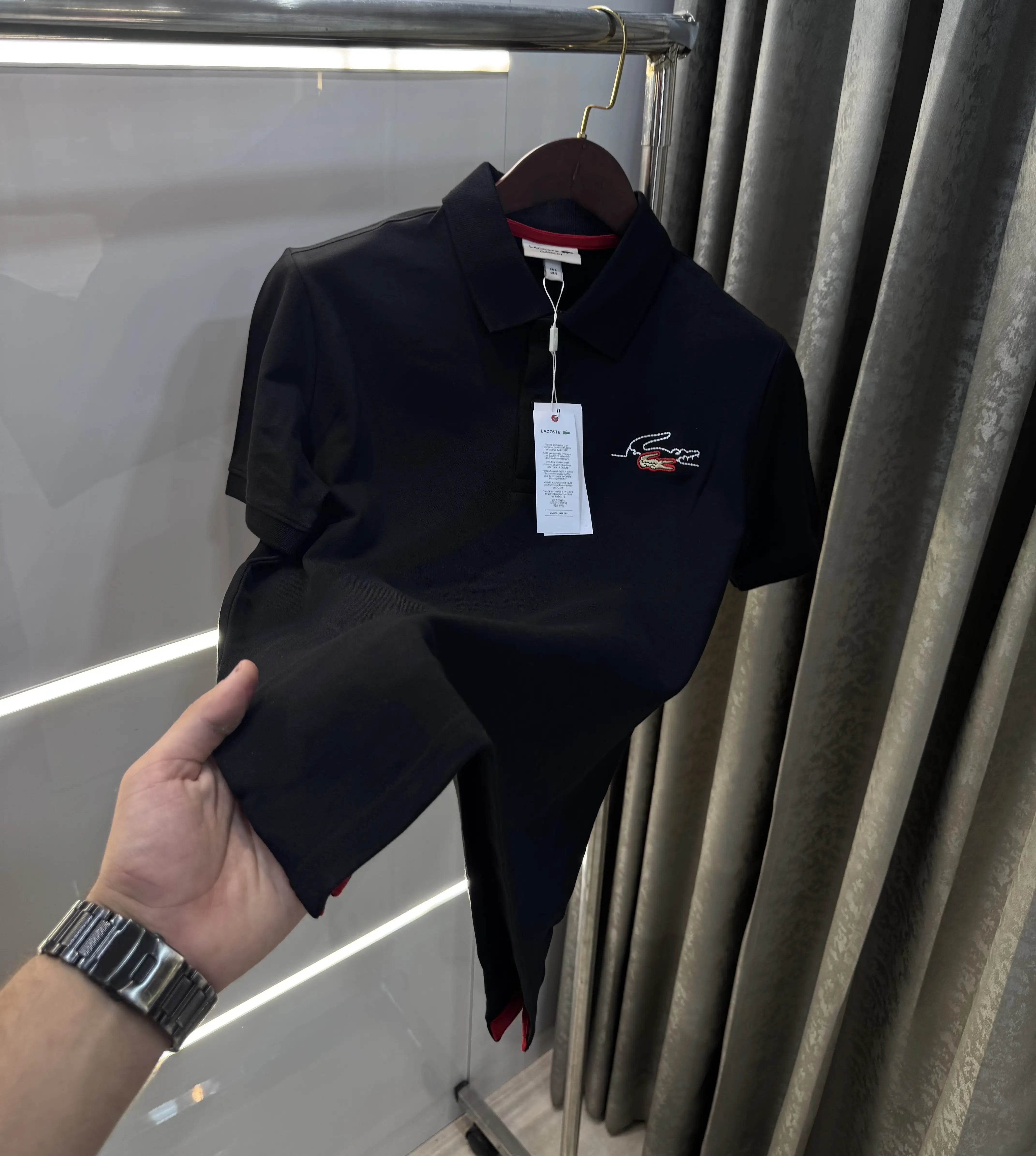 Lacost e Black Logo Work Premium Polo T-Shirt Main image