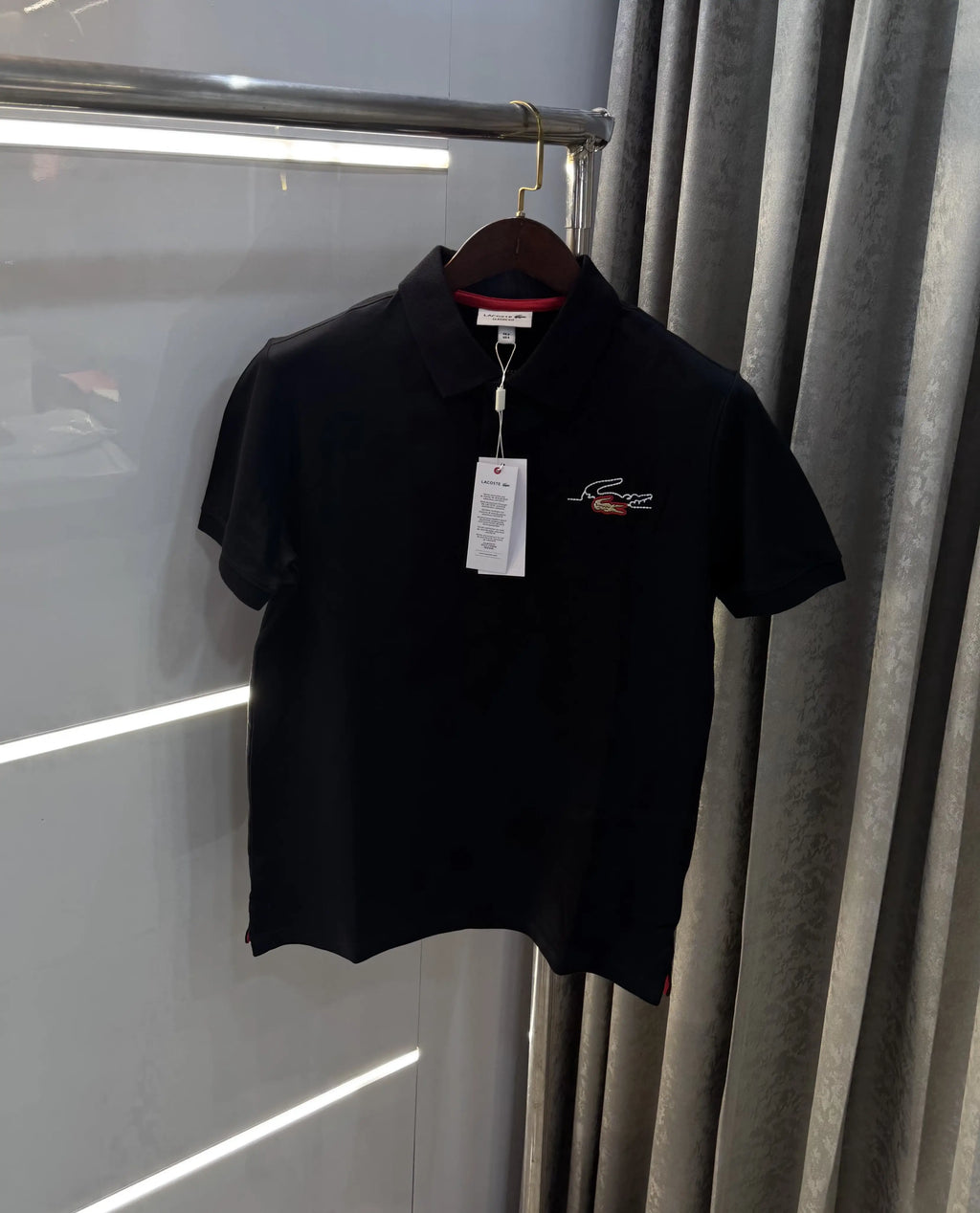 Lacost e Black Logo Work Premium Polo T-Shirt