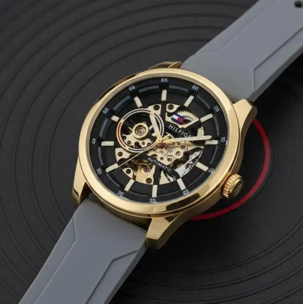 Tommy_hilfiger Automatic SiliconGrey GoldBlack Main image