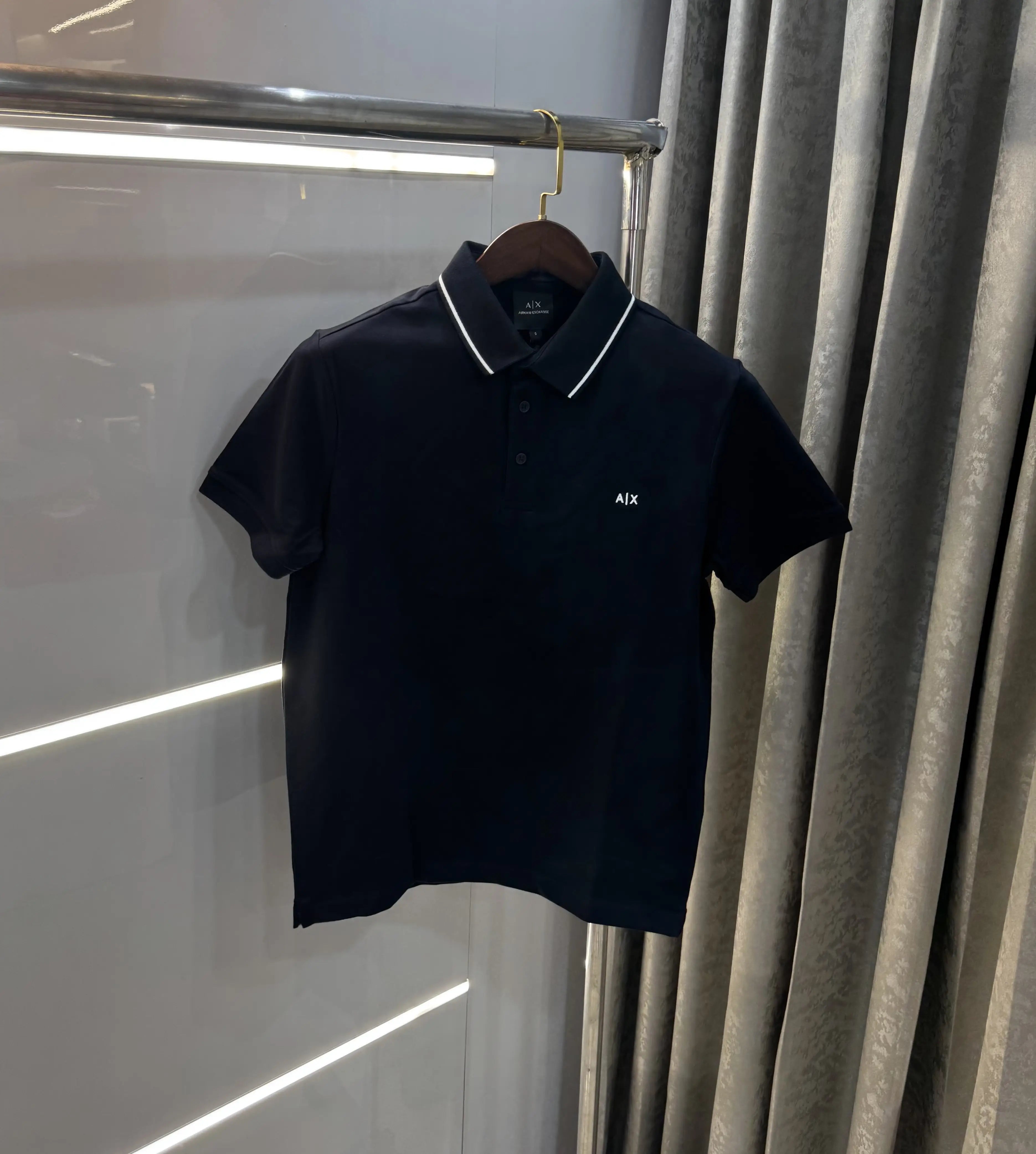 Arman i Exchange Navy Blue Logo Work Premium Polo T-Shirt Secondary image