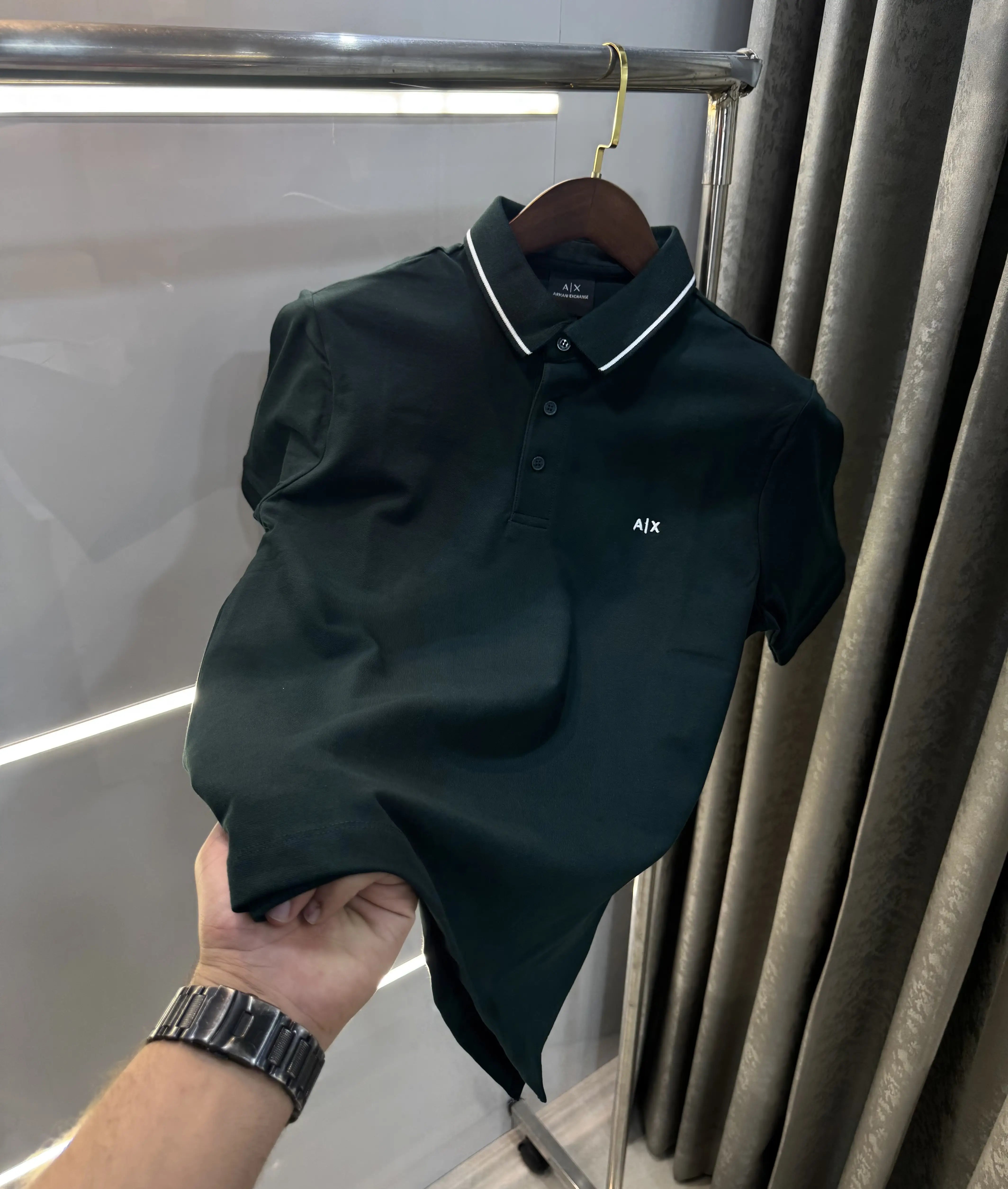 Arman i Exchange Bottle Green Logo Work Premium Polo T-Shirt Main image