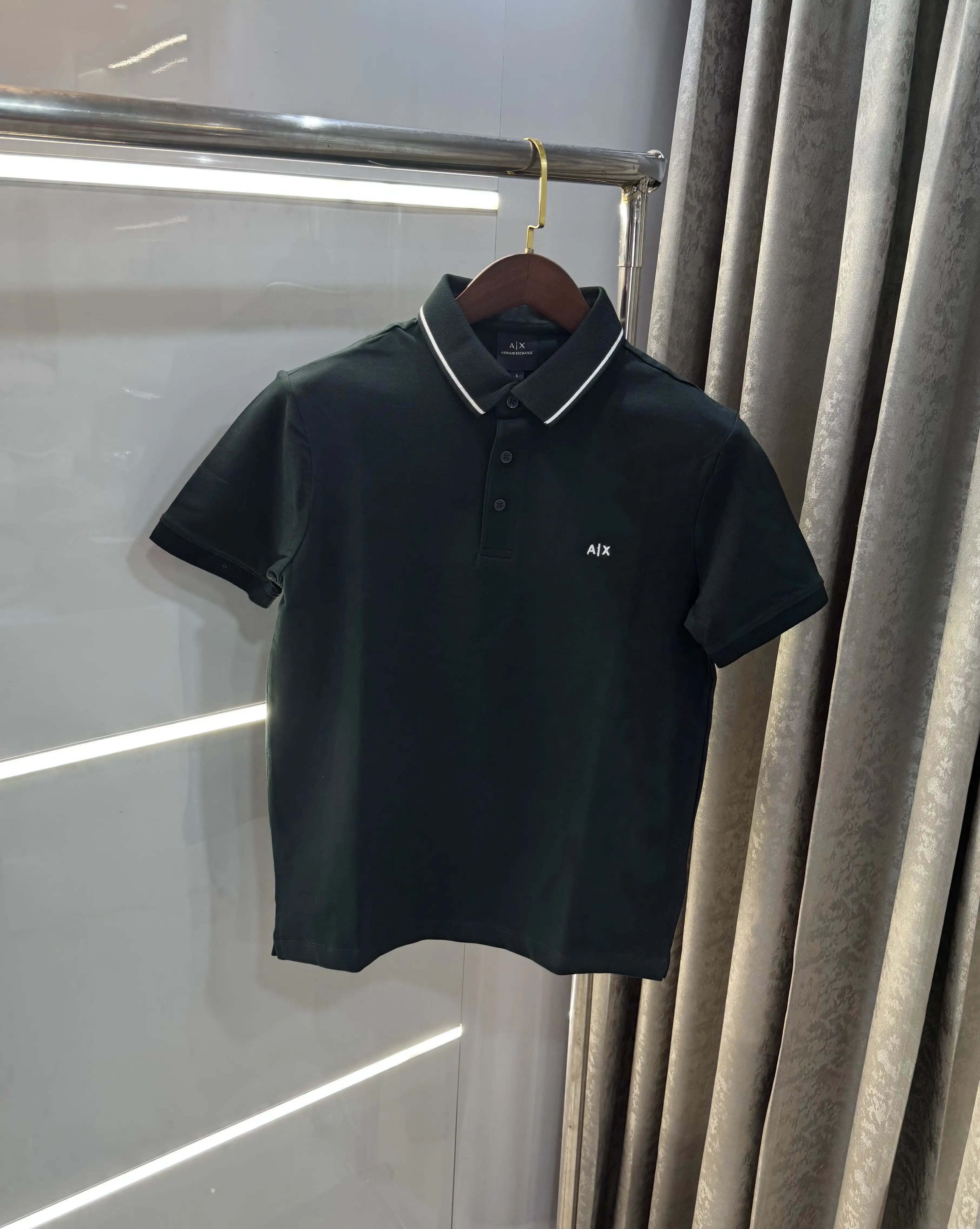 Arman i Exchange Bottle Green Logo Work Premium Polo T-Shirt Secondary image