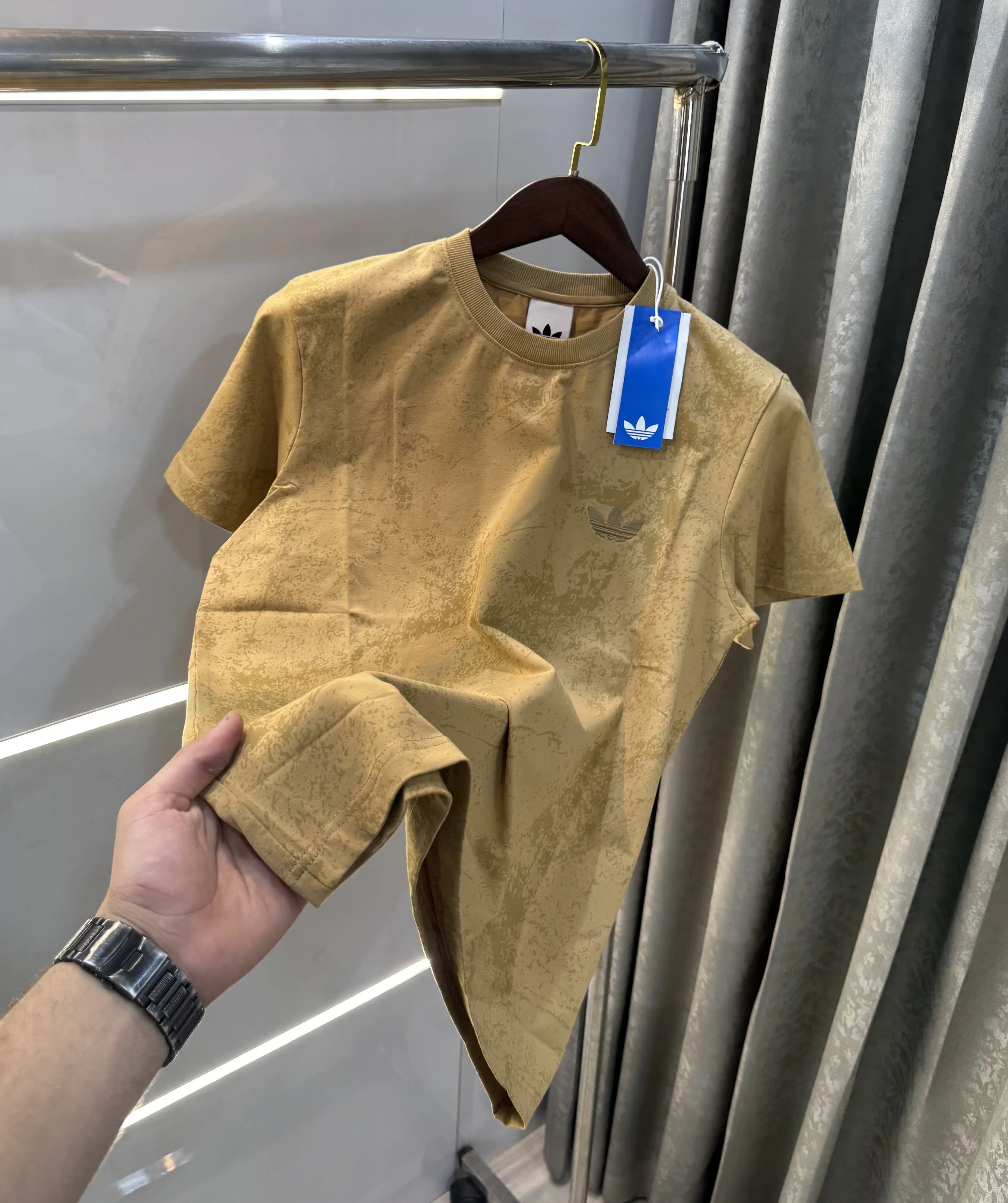 Adidas Beige Premium Oversized  T-Shirt Secondary image