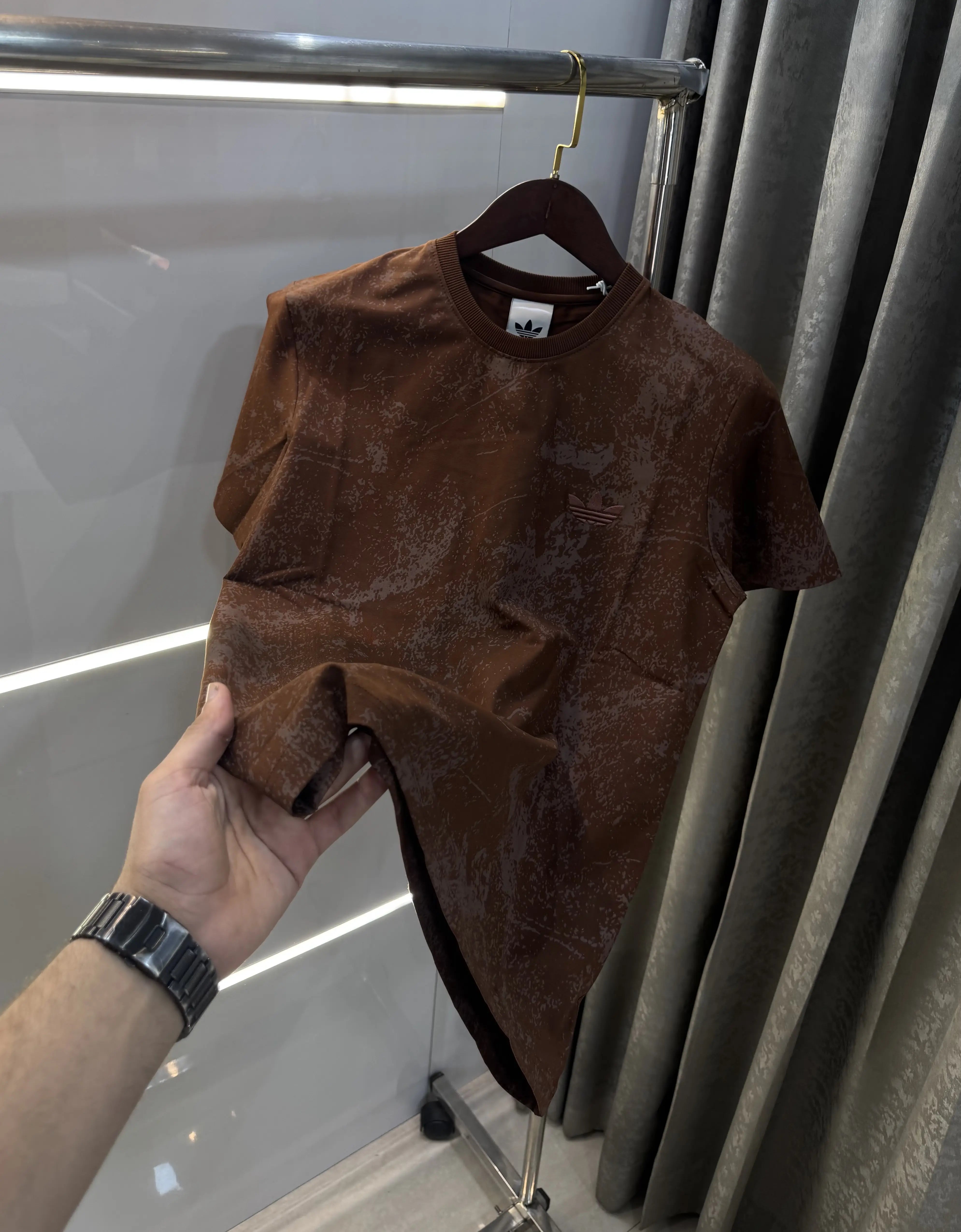 Adidas Brown Premium Oversized  T-Shirt Secondary image