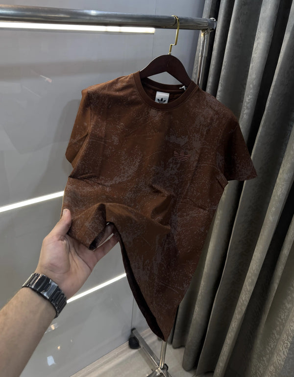 Adidas Brown Premium Oversized  T-Shirt