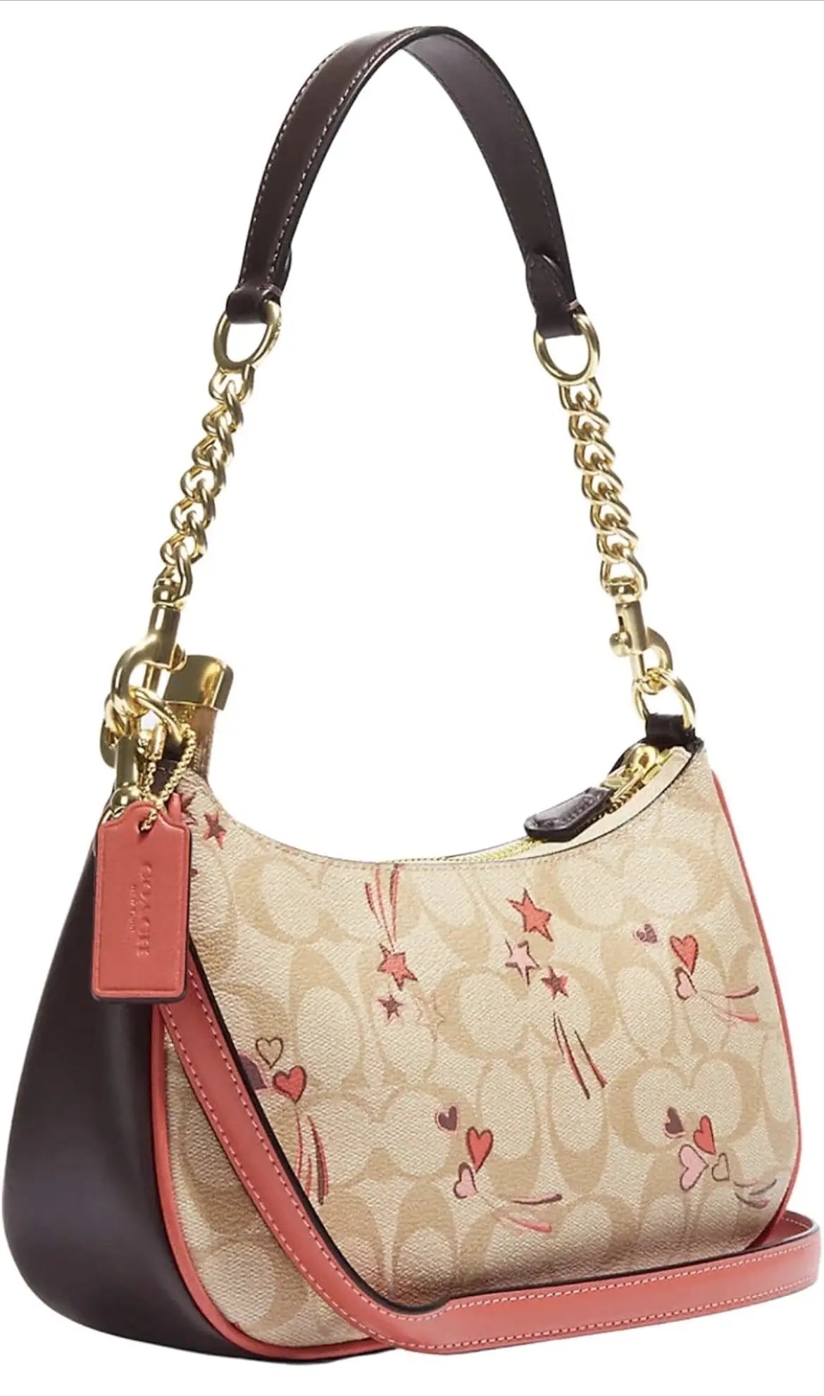 Coach Outlet Teri Shoulder Bag in Signature Canvas with Heart and Star Print with dust bag Secondary image