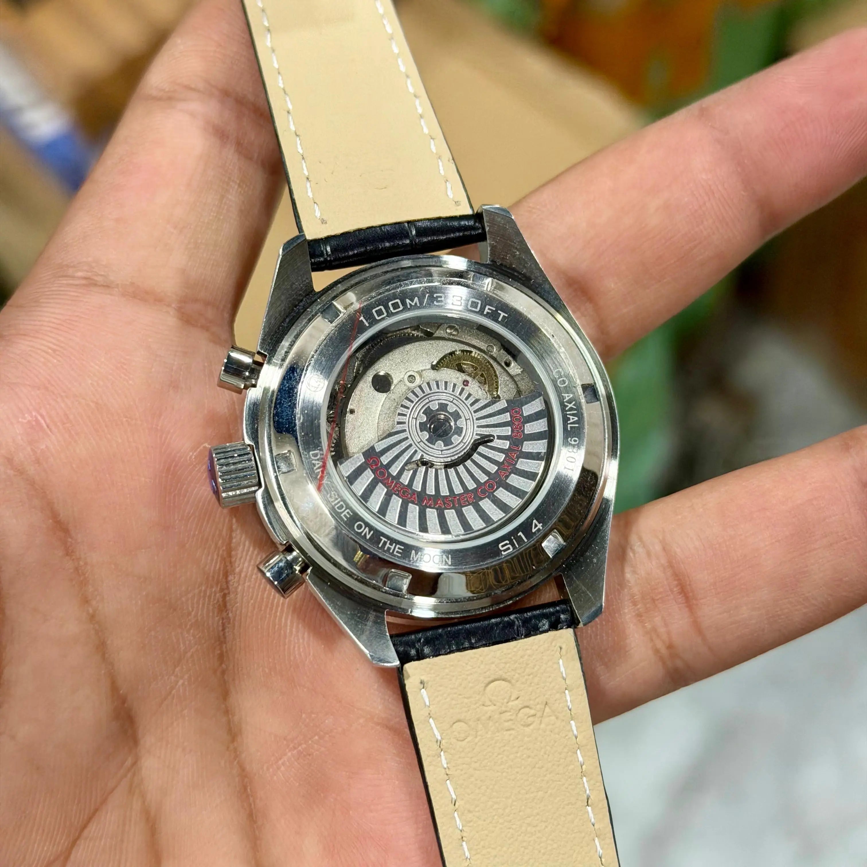 Omega SpeedMaster Moonphase Black Leather Automatic Secondary image