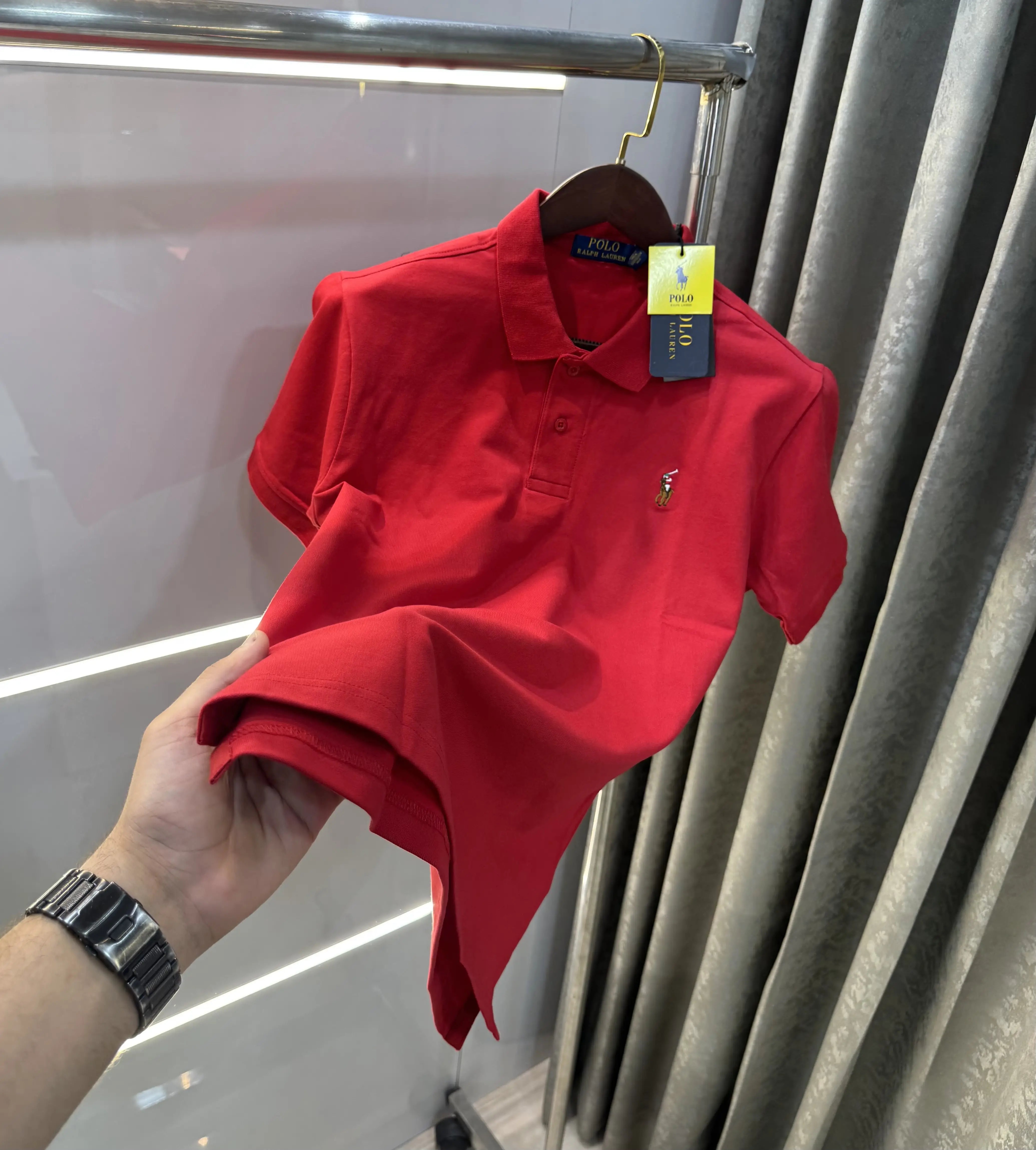 Ralph Lauren Red Embroidery Logo Premium Polo T-shirt Secondary image