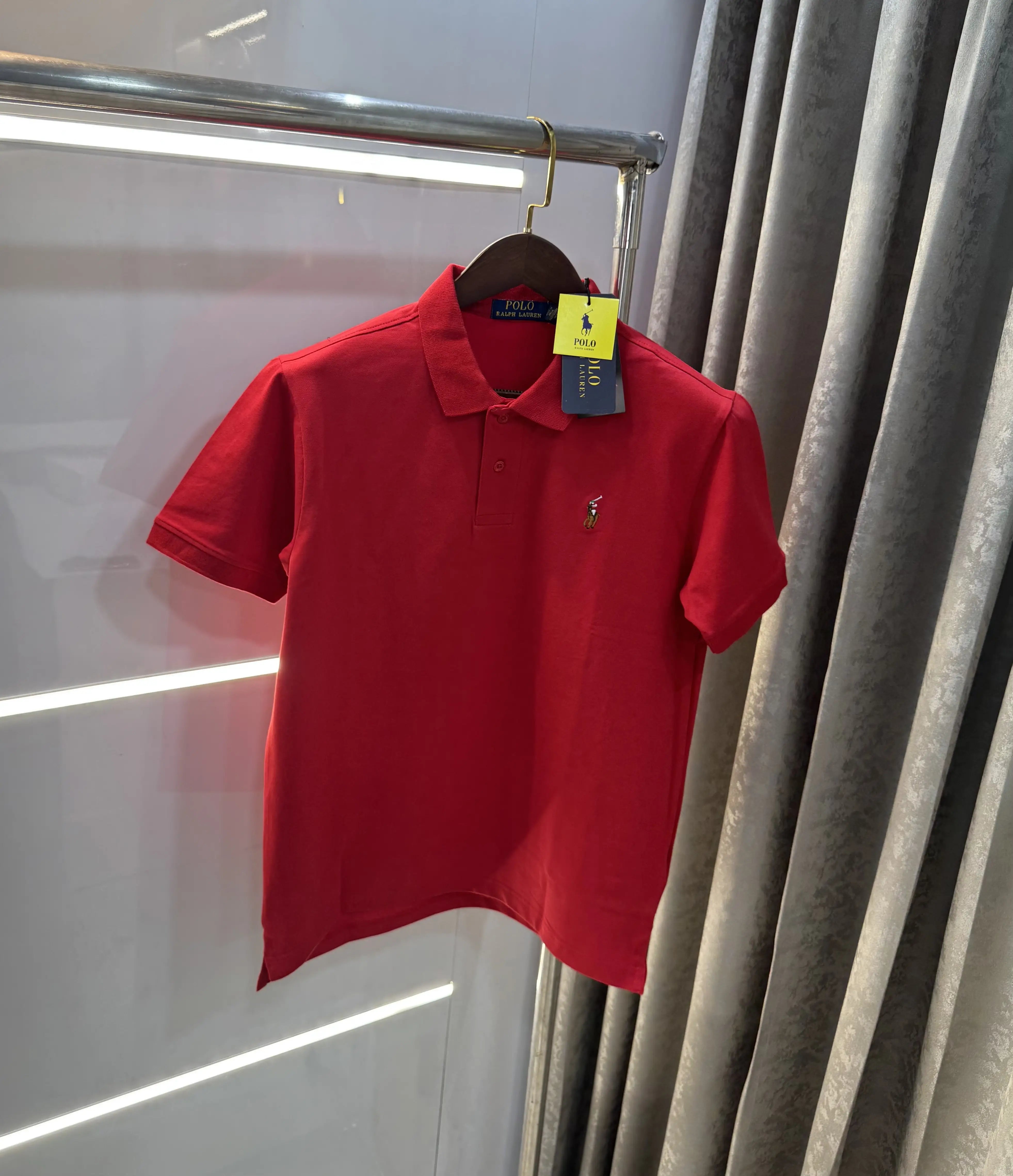Ralph Lauren Red Embroidery Logo Premium Polo T-shirt Main image