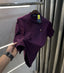 Ralph Lauren Wine Embroidery Logo Premium Polo T-shirt