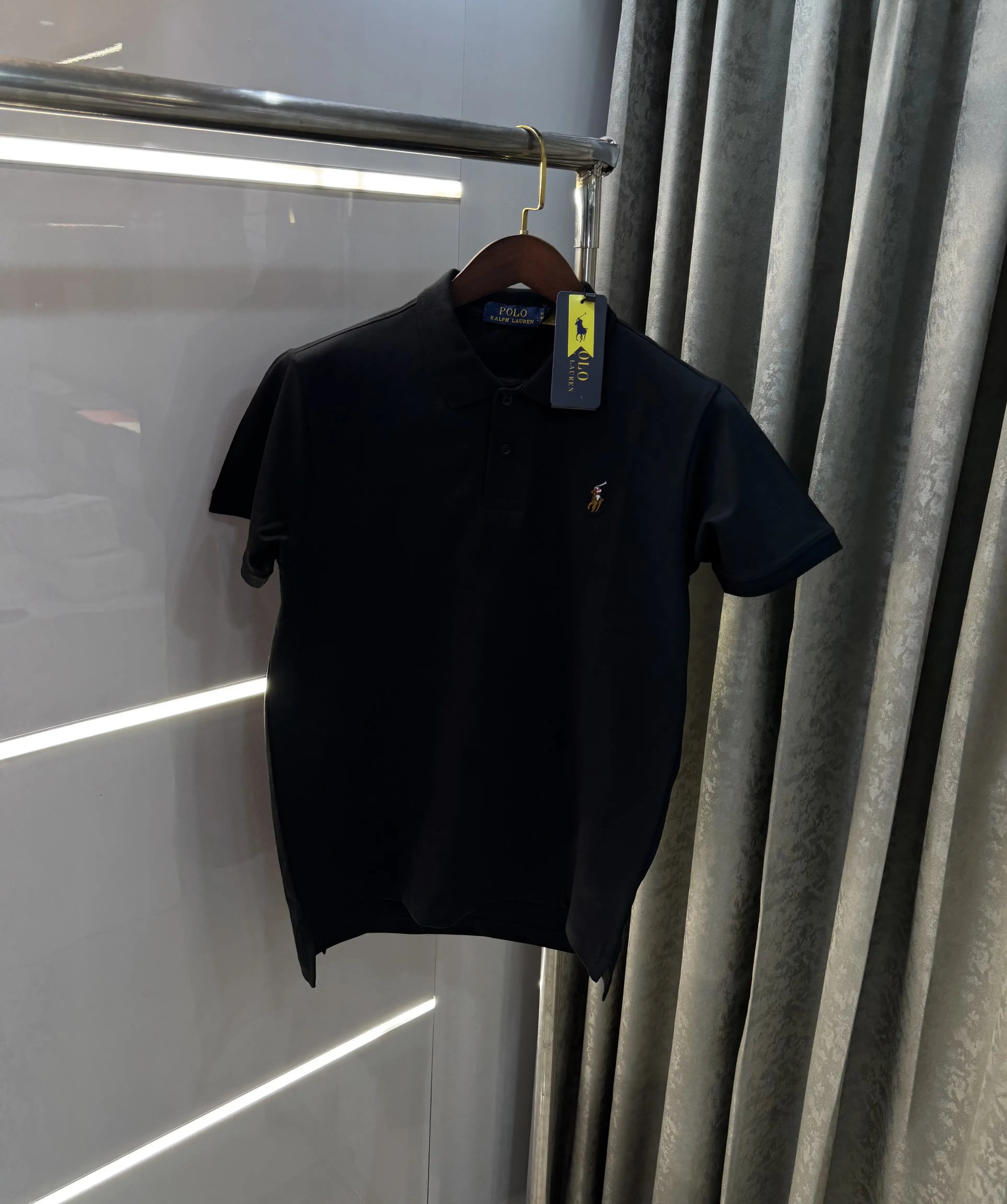 Ralph Lauren Black Embroidery Logo Premium Polo T-shirt Secondary image