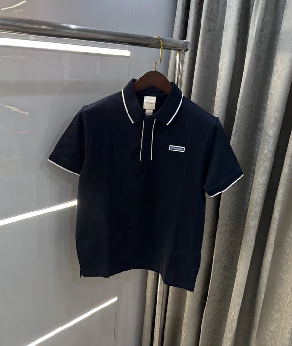 Calvi n Klei n Navy Blue Logo Work Premium Polo T-Shirt