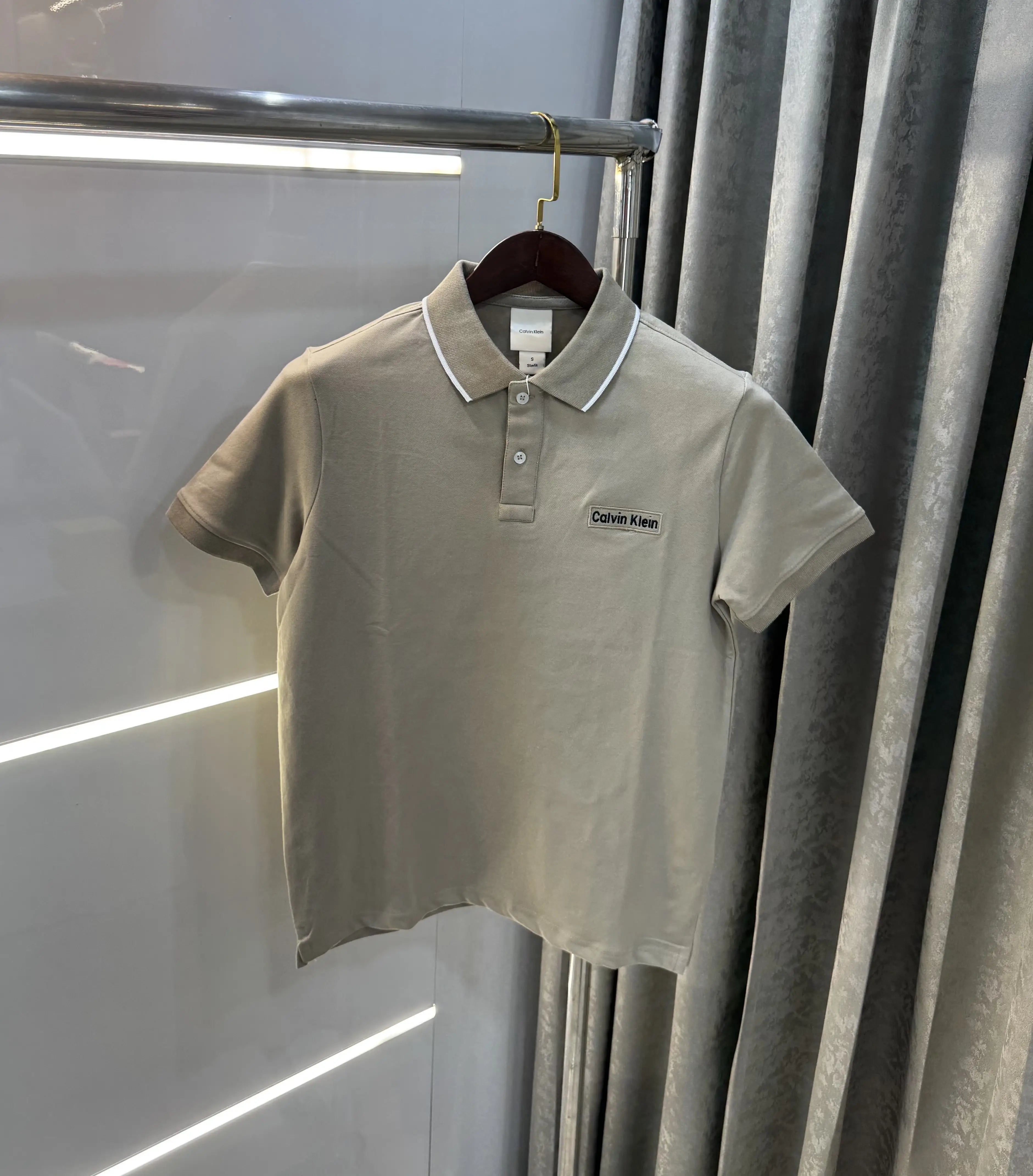 Calvin Klein Beige Logo Work Premium Polo T-Shirt Secondary image