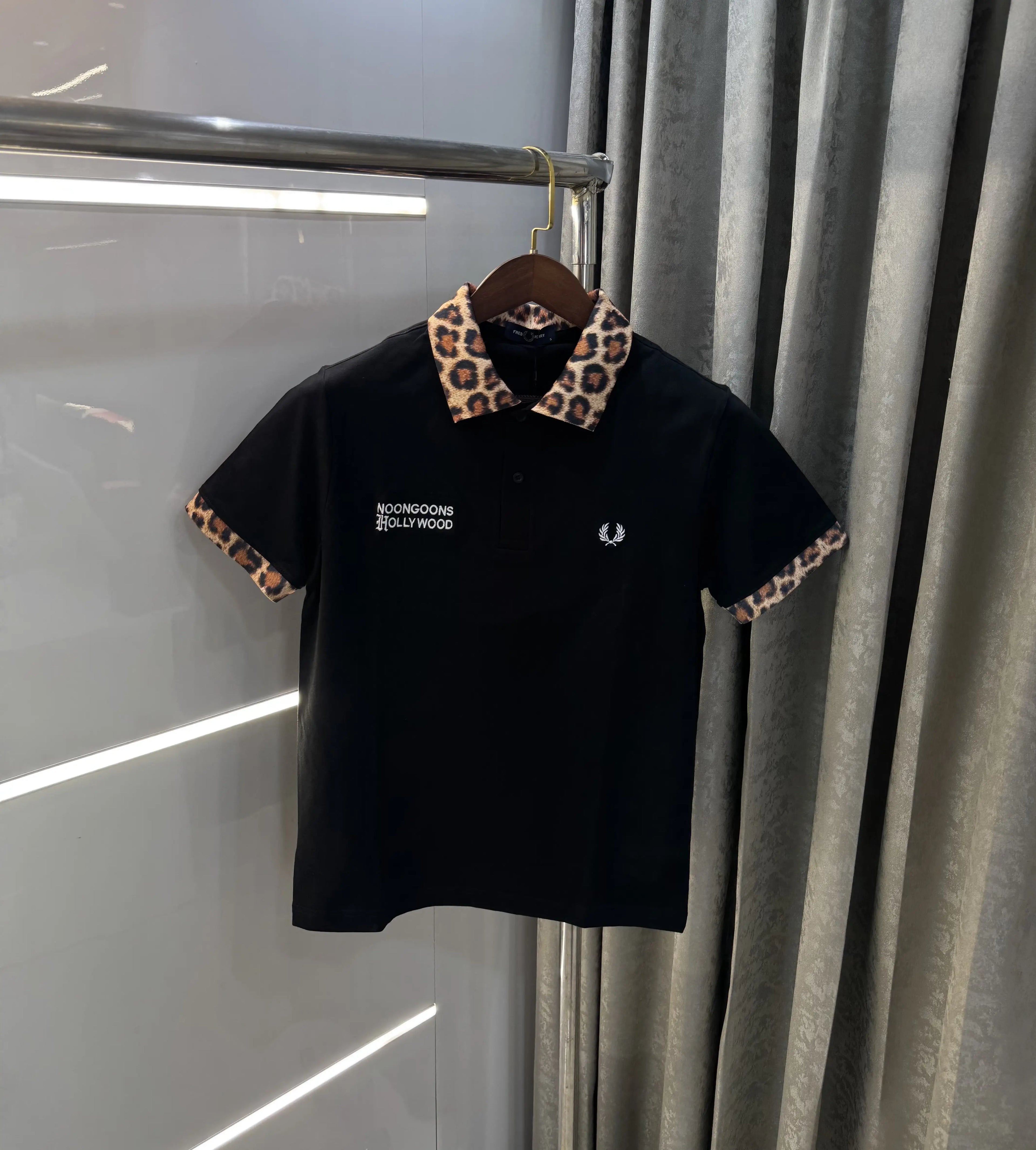 Fredperry Black Embroidery Logo Premium Polo T-Shirt
