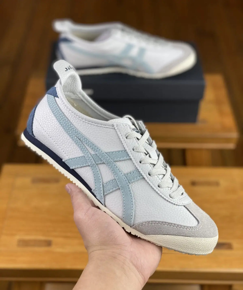 Onitsuka Tiger Mexico 66 White Sky Navy Blue Mens 7A Premium D-2052