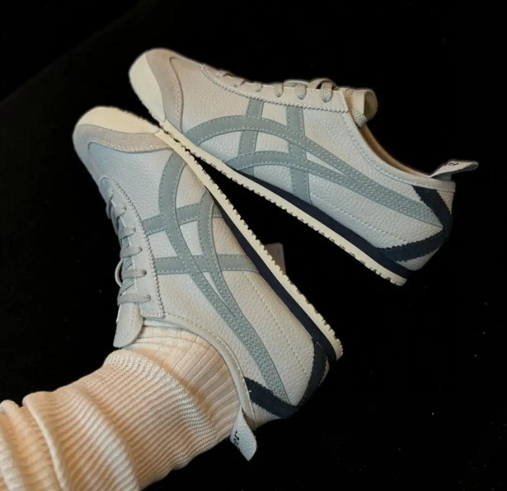 Onitsuka Tiger Mexico 66 White Sky Navy Blue Mens 7A Premium D-2052