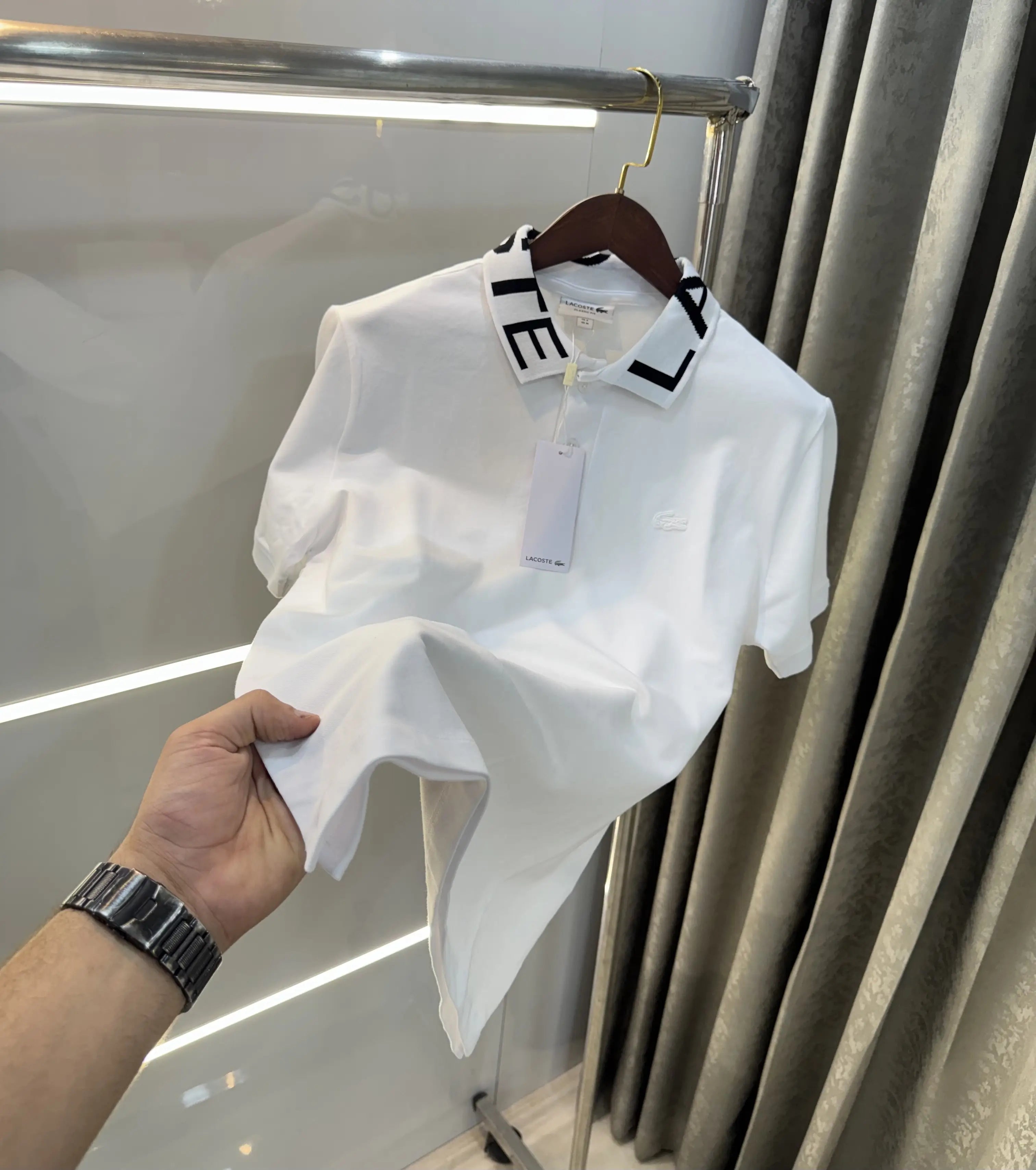 Lacost e White Logo Work Premium Polo T-Shirt Secondary image