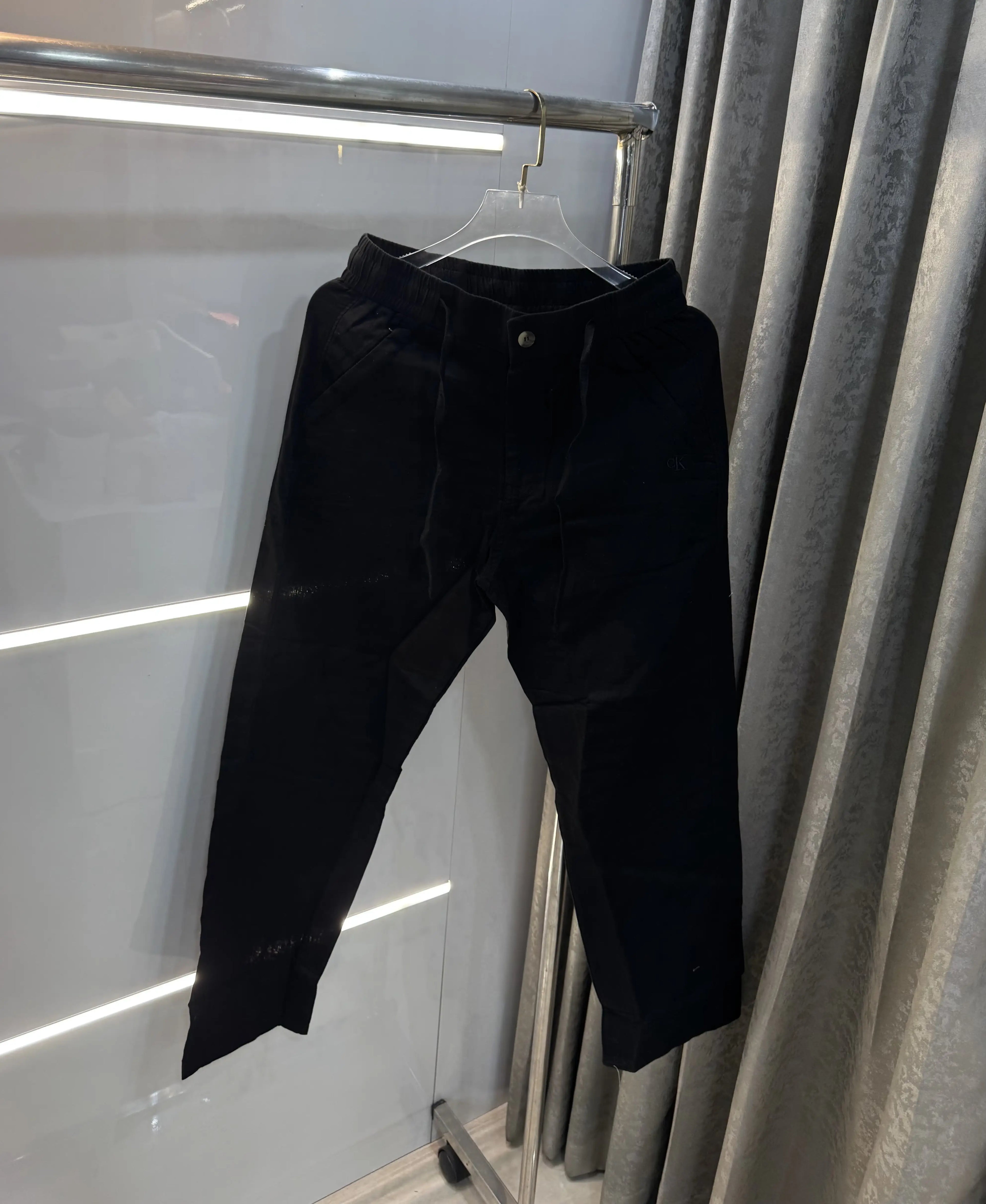 Calvin Klein Black Premium Linen Trouser