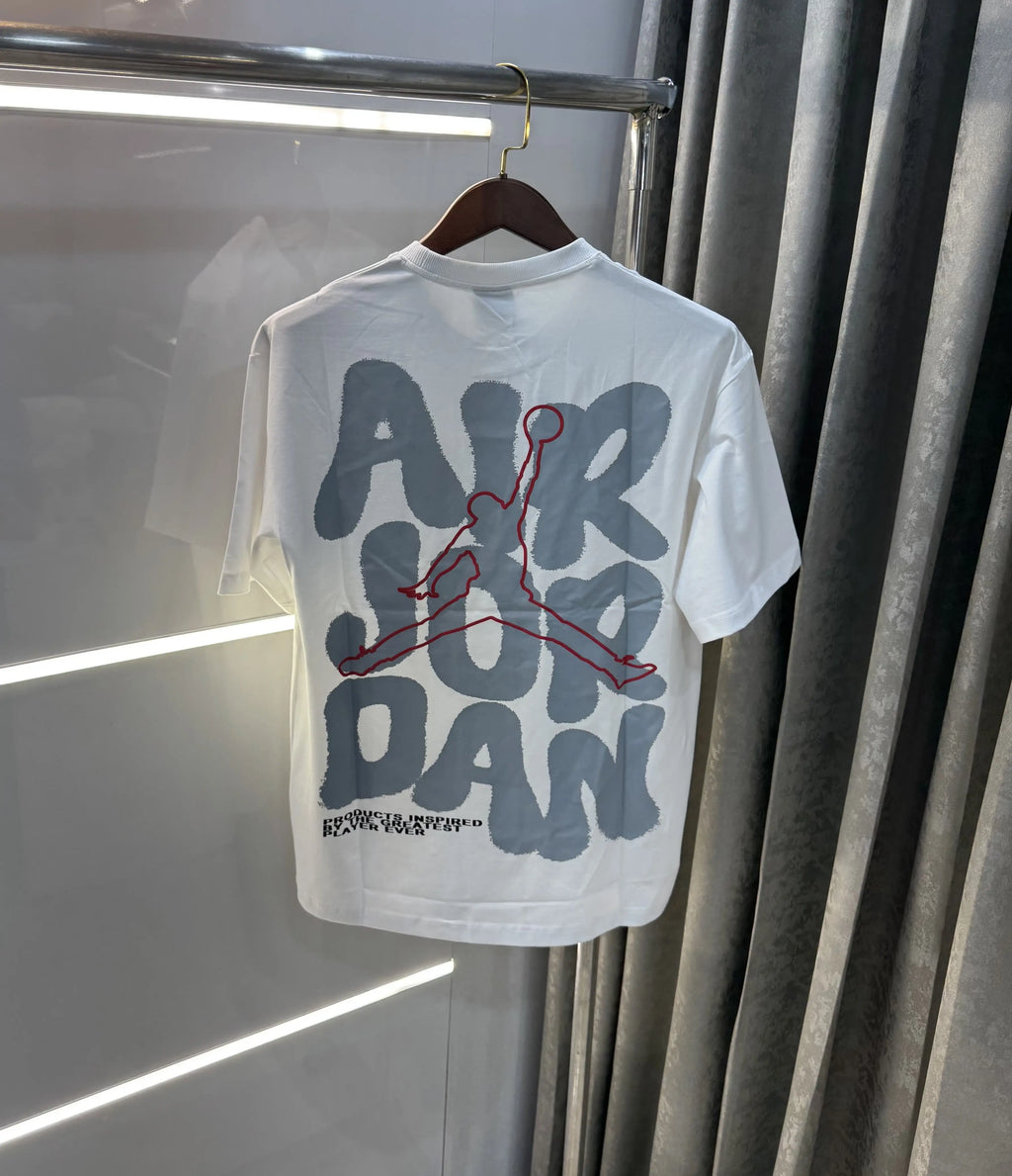 Air Jordan White Back Logo Imported Oversized T-Shirt