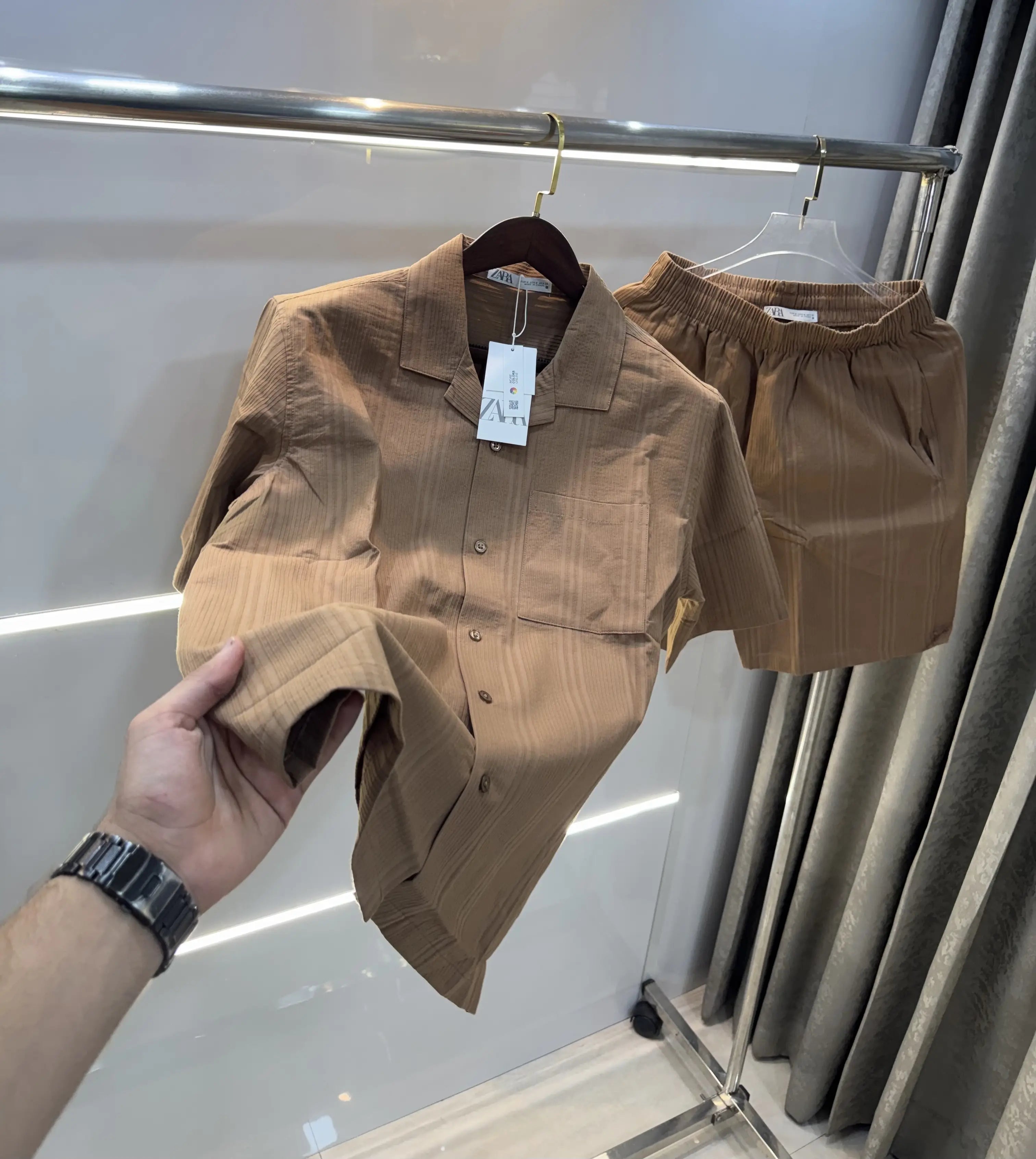 Zara Brown Premium Cord Set Main image