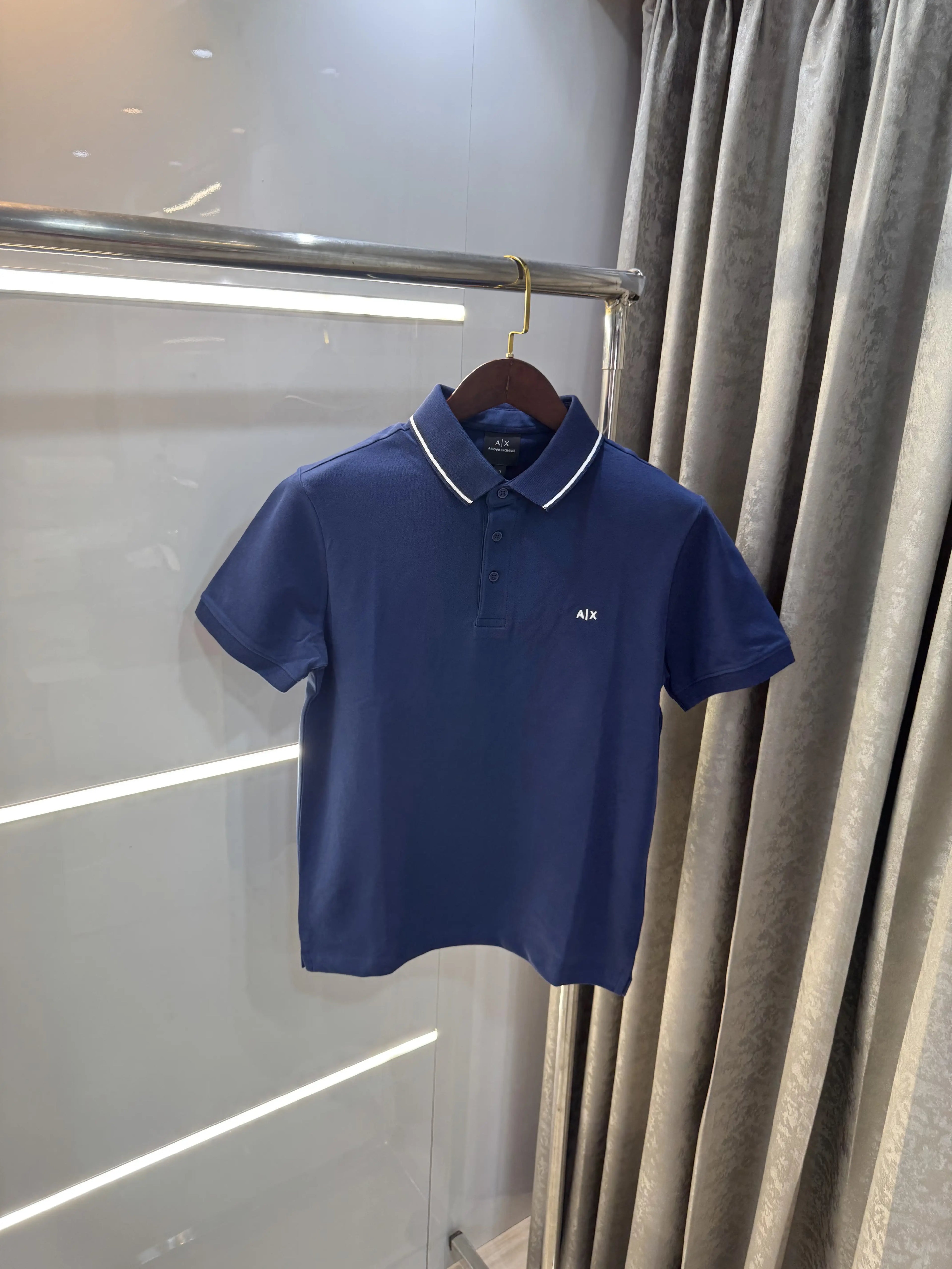 Arman i Exchange Petrol Blue Logo Work Premium Polo T-Shirt