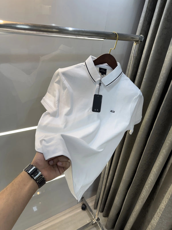 Arman i Exchange White Logo Work Premium Polo T-Shirt