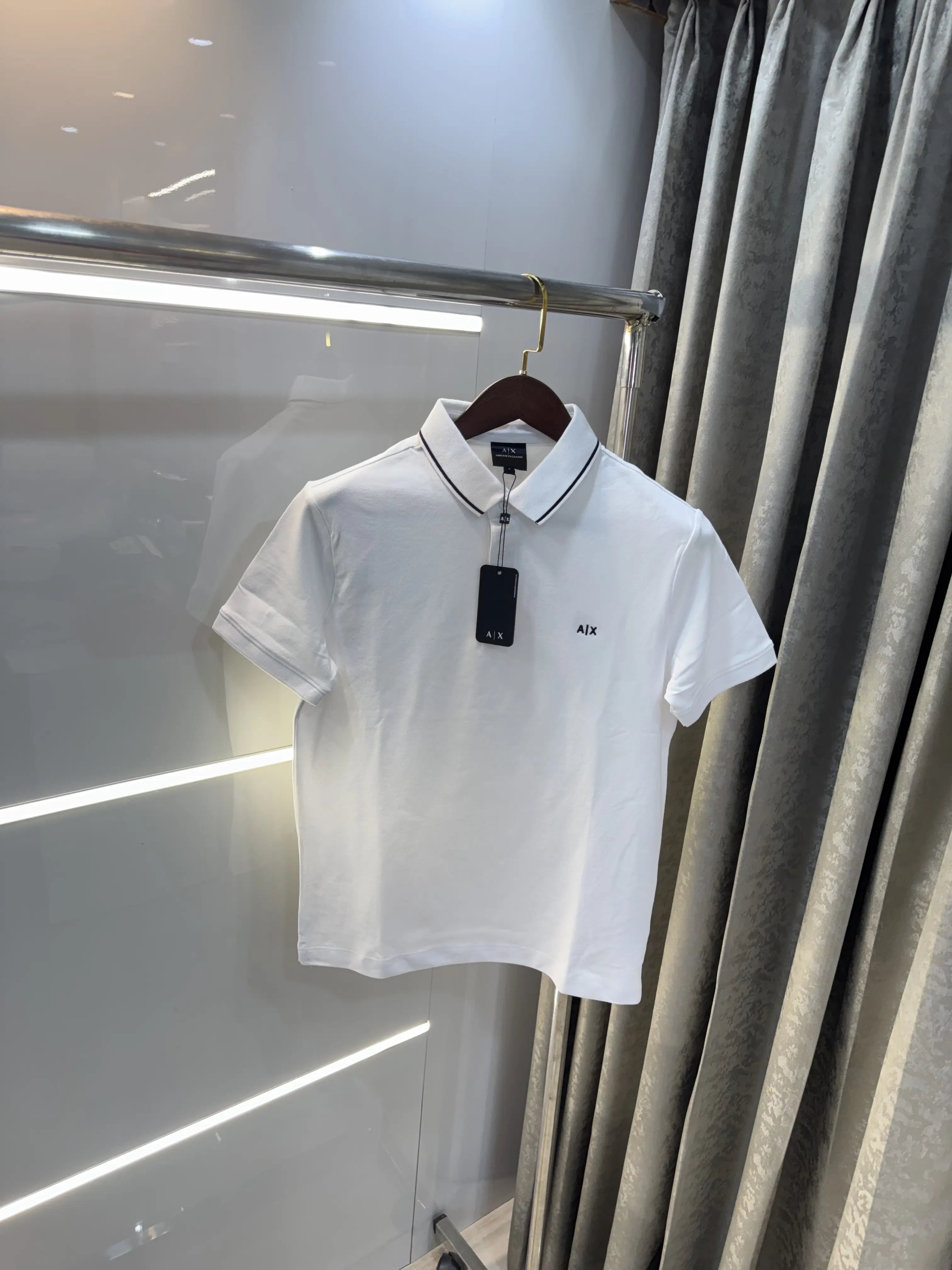 Arman i Exchange White Logo Work Premium Polo T-Shirt