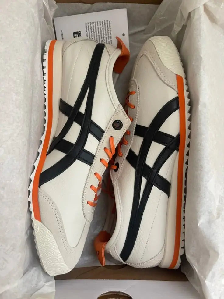 Onitsuk_a Tiger Mexico 66 SD Cream Black Orange  7A Premium Sneakers D-2046