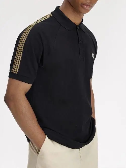 Fredperry Black Embroidery Logo Premium Polo T-Shirt