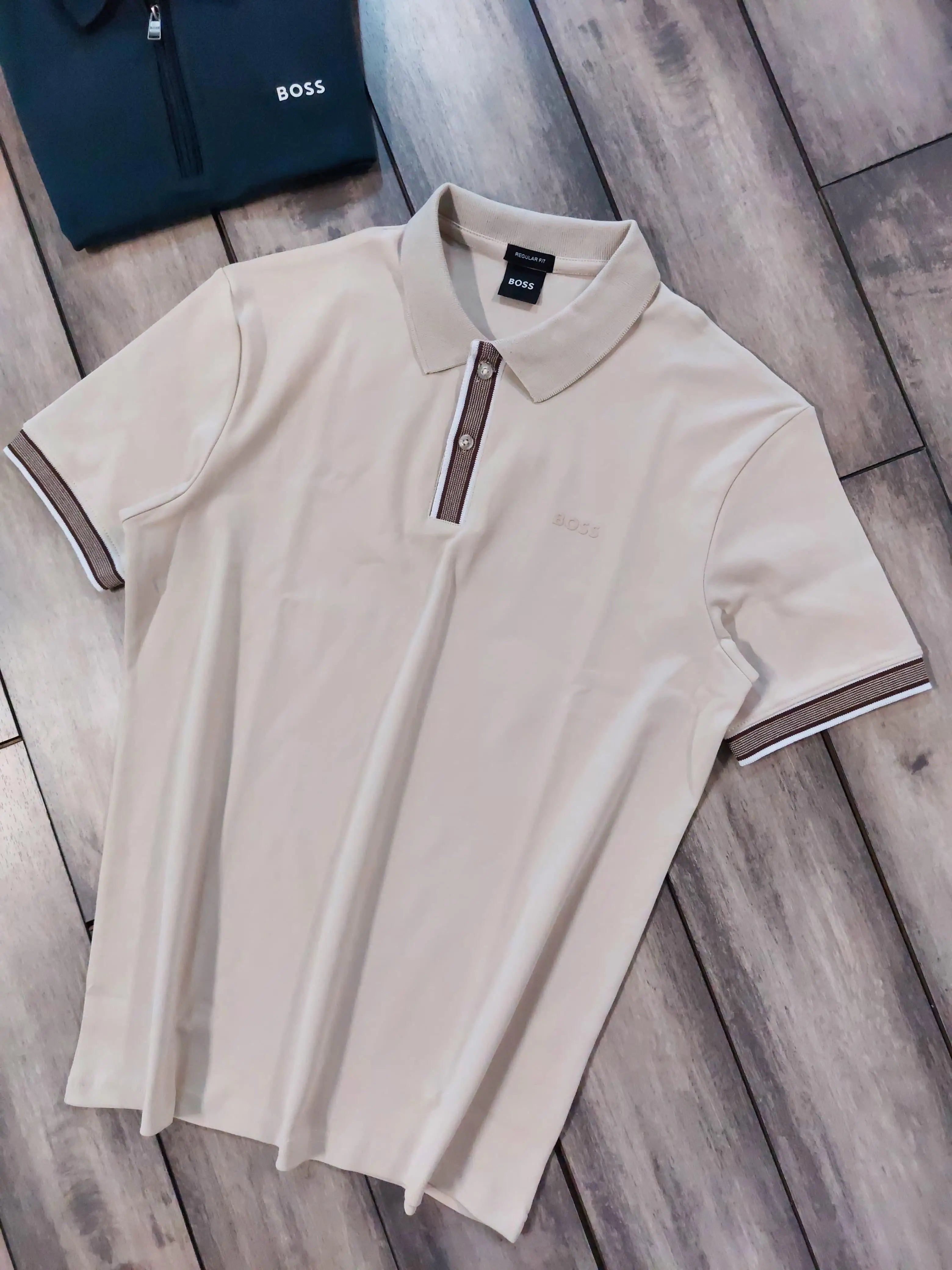 Hugo Boss Cream Logo Work Premium Polo T-shirt Main image
