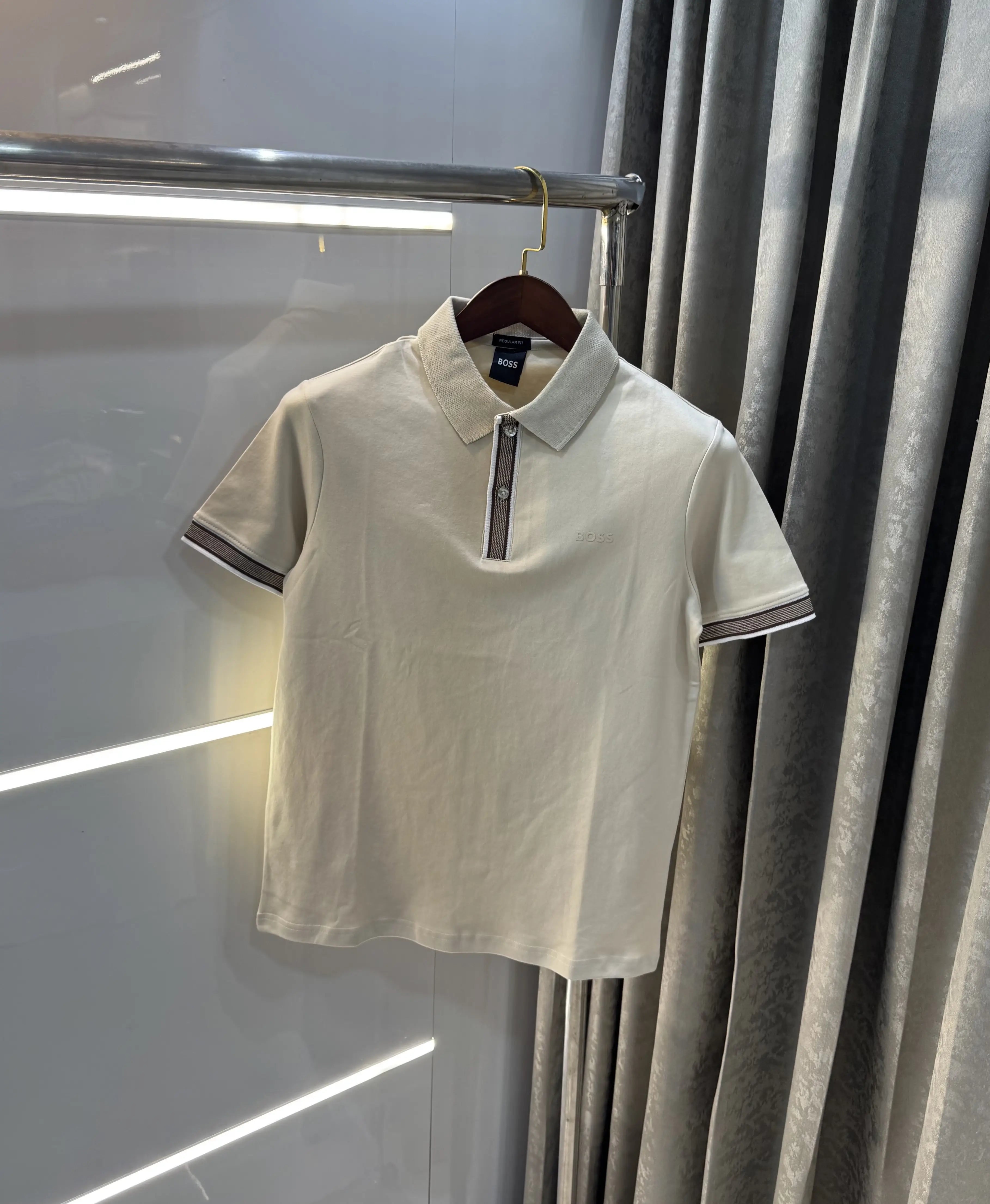 Hugo Boss Cream Logo Work Premium Polo T-shirt Secondary image
