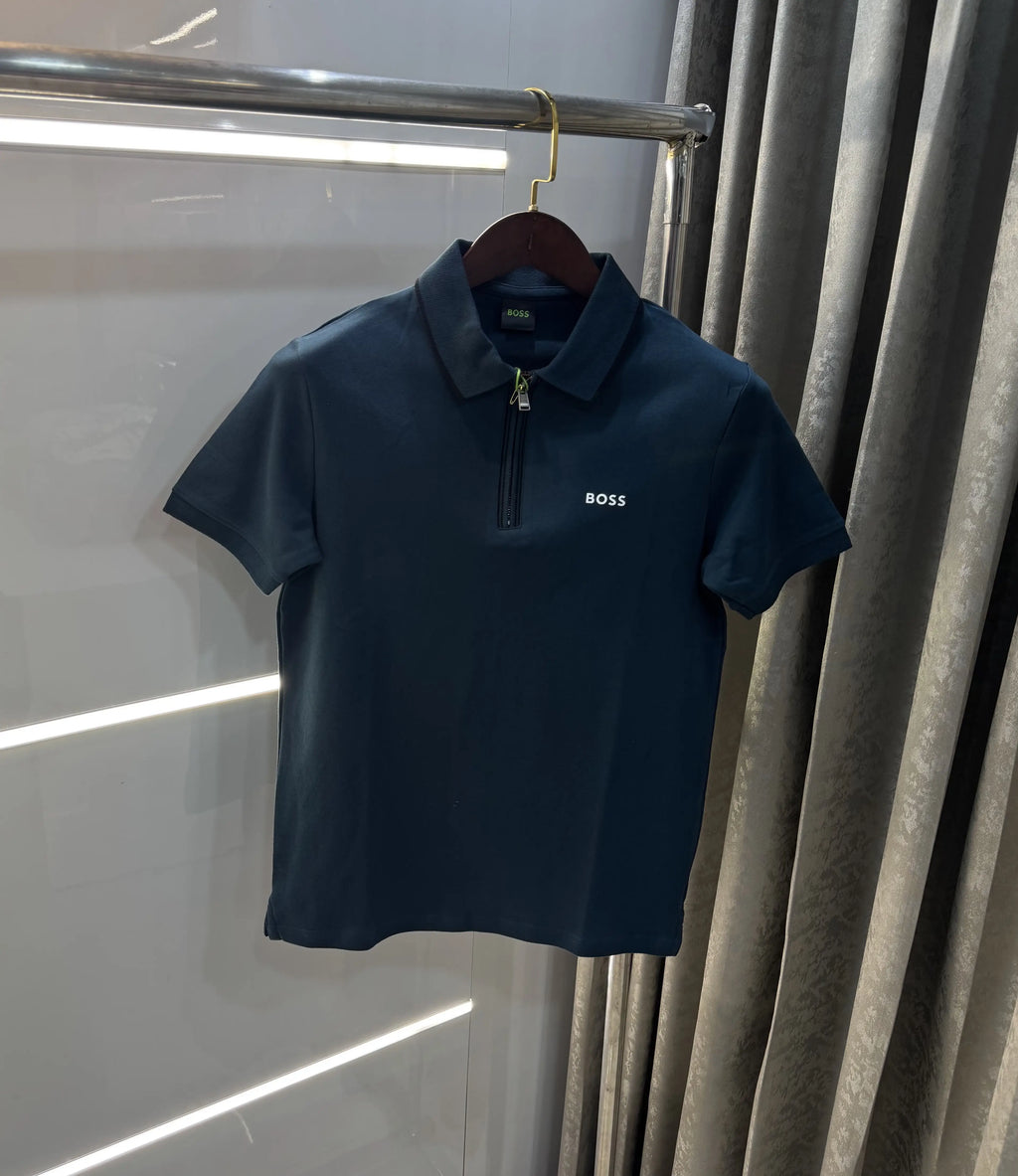 Hugo Boss Bottle Green Logo Work Premium Polo T-shirt