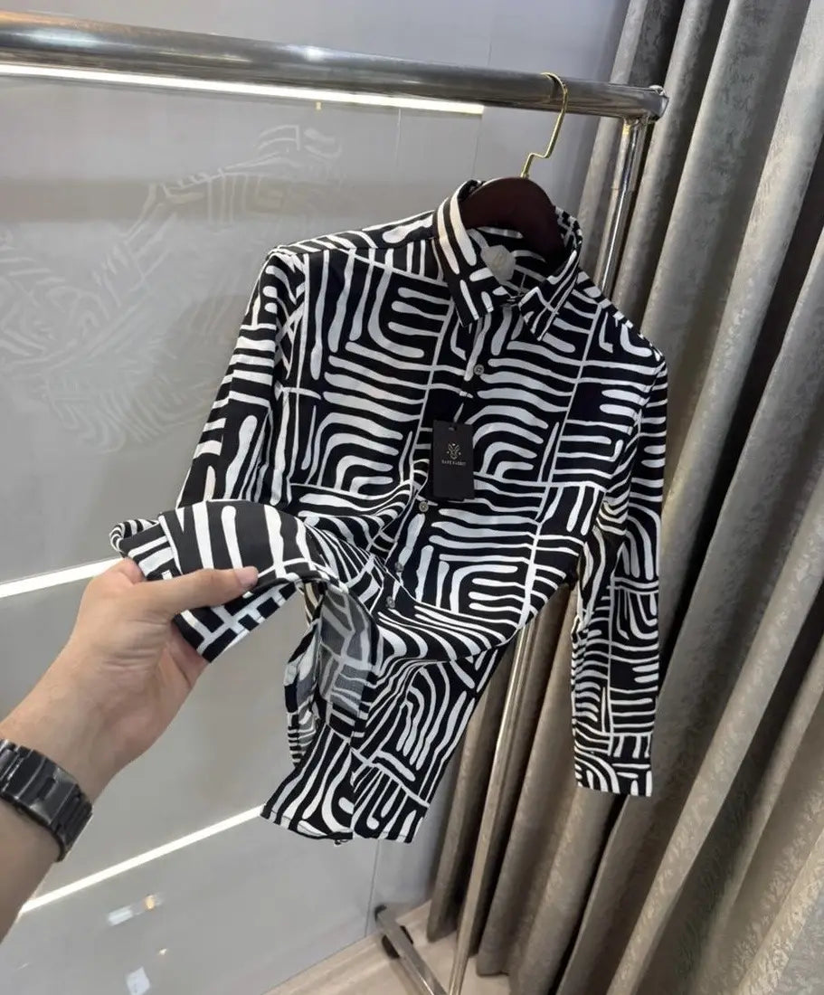 Rare Rabbit White Design 1 Imported Shirt Main image