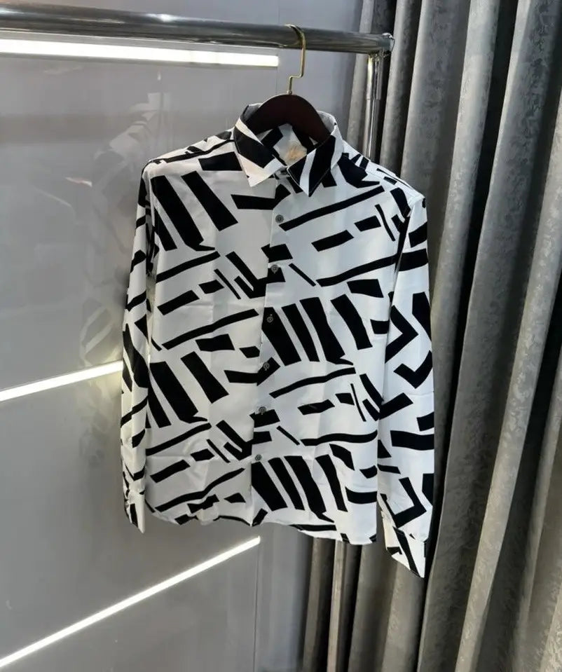 Rare Rabbit White Design  Imported Shirt