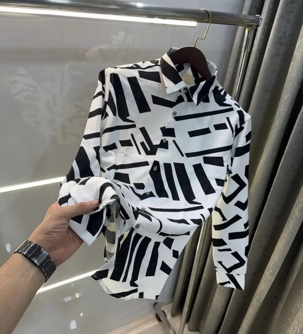 Rare Rabbit White Design  Imported Shirt