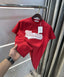 Moncler Red Logo Work Imported T-Shirt