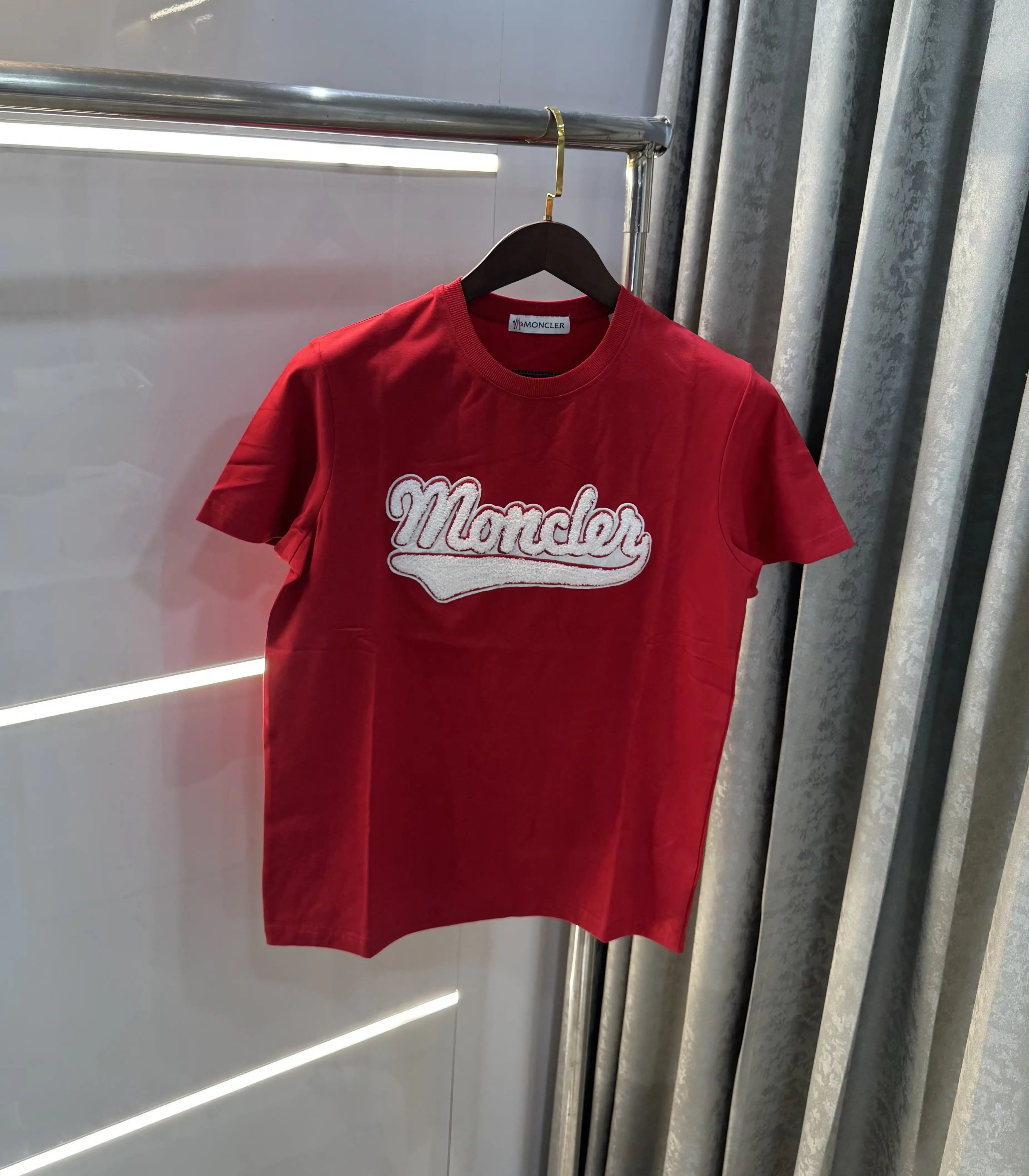 Moncler Red Logo Work Imported T-Shirt Secondary image