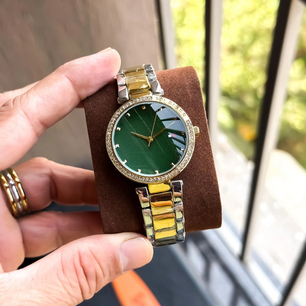 TOMMY_LADIES_GOLD_TT_GREEN