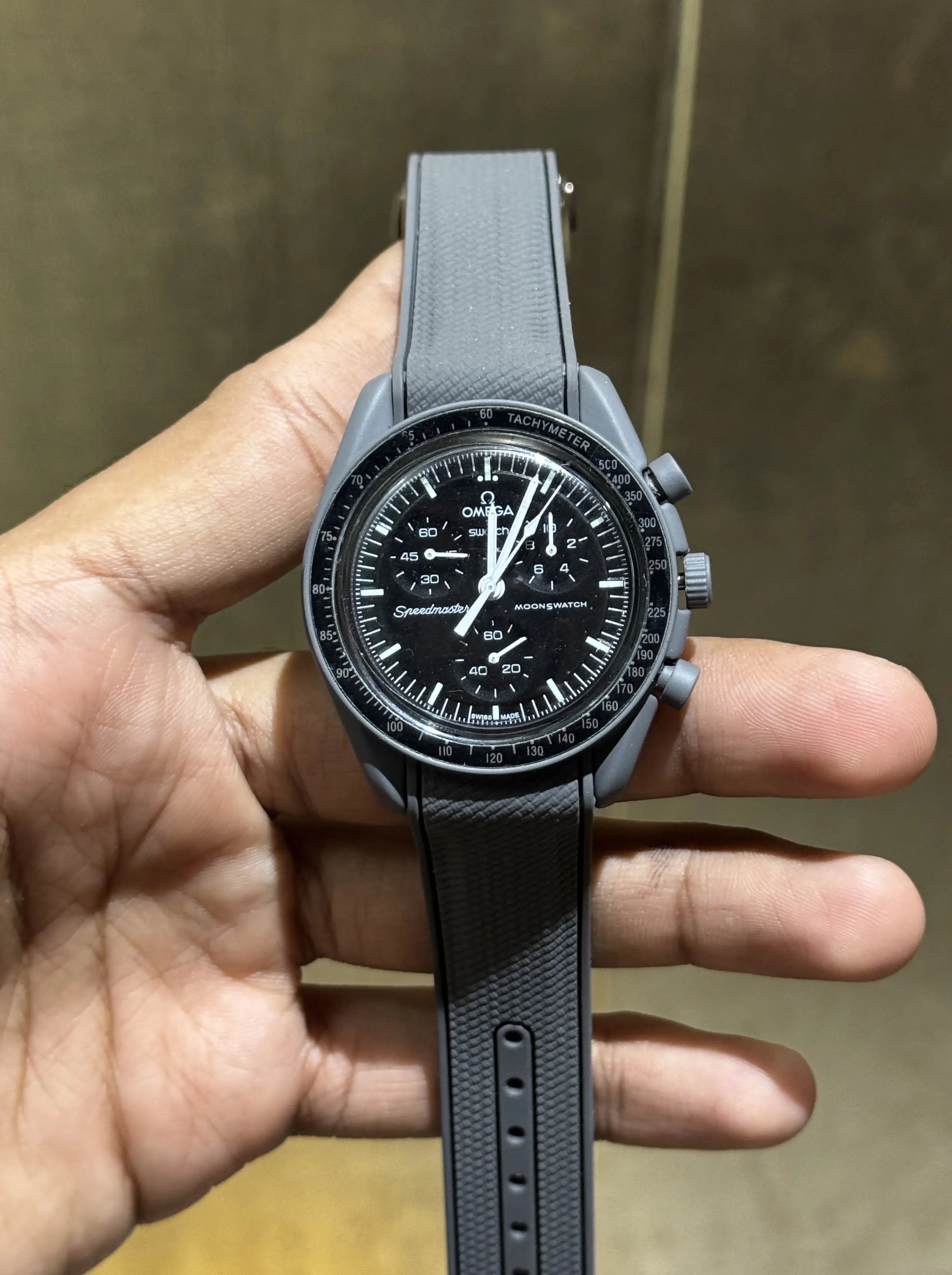 Omeg a x Swatch Grey Black Premium Watch