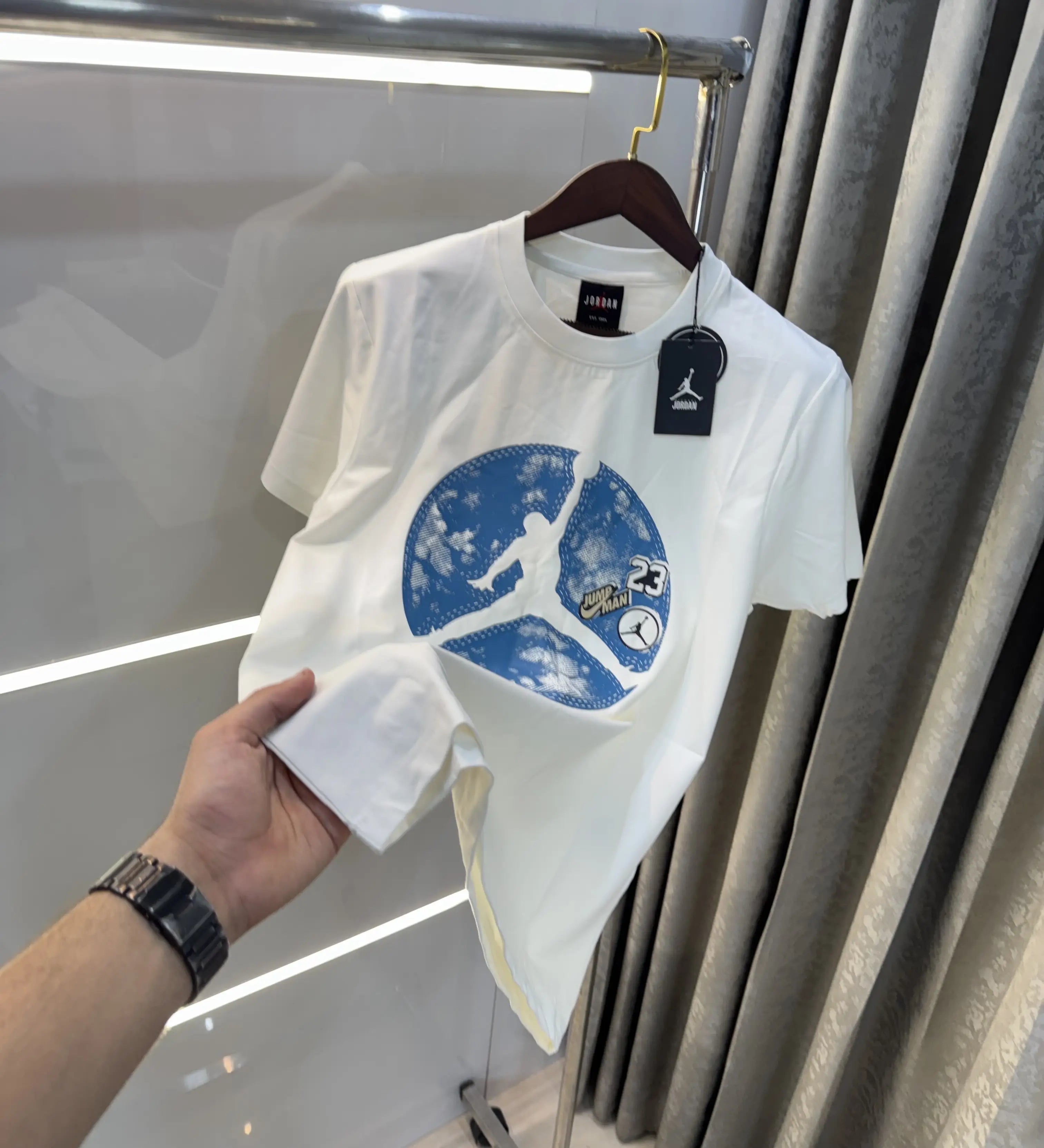 Air jordan white Back Print Imported T-Shirt Secondary image