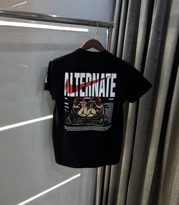 Air jordan Black Back Print Imported T-Shirt