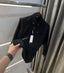 Lacoste Black Embroidery Logo Premium Linen Shirt