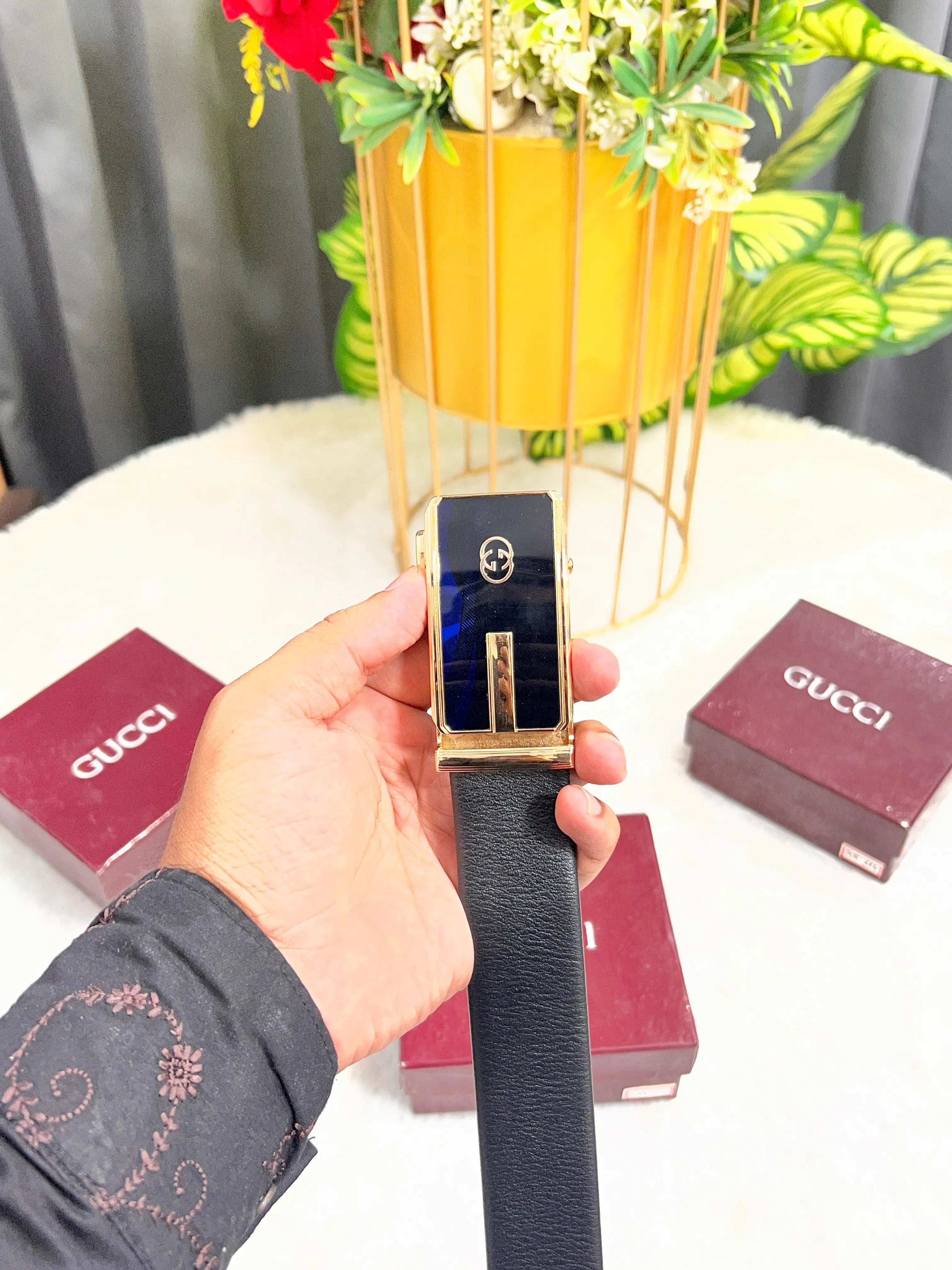 GG GUCCI PREMIUM QUALITY AUTOLOCK BELT WITH OG BOX GG-224