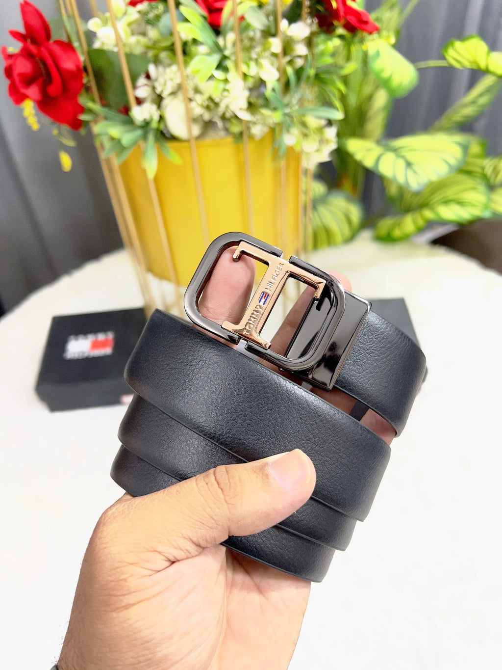TOMMY HILFIGER IMP PREMIUM QUALITY REVERSEABLE BELT WITH OG BOX TH-916