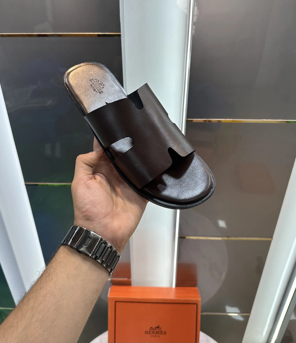 Herms_Premium Slide Brown