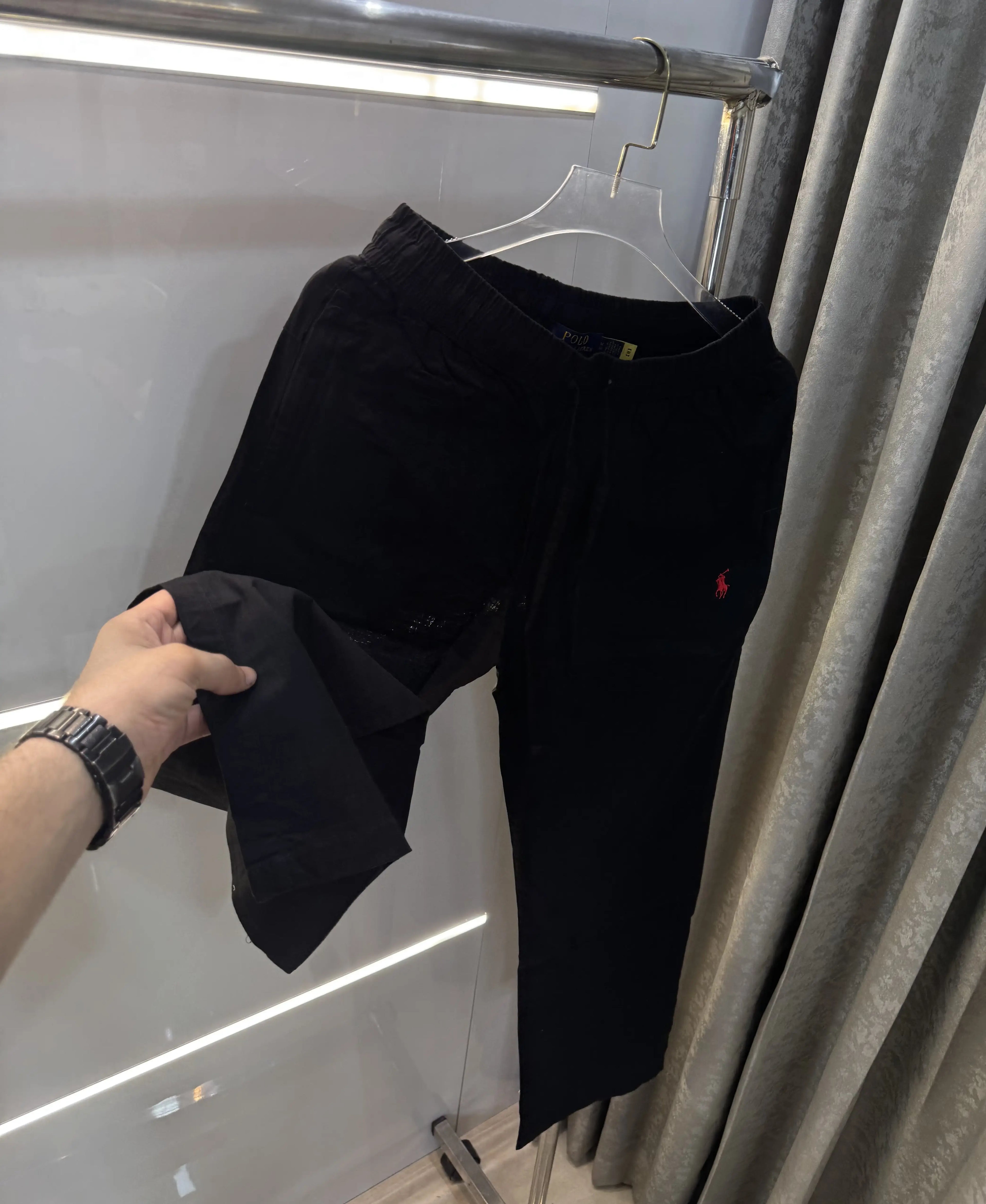 Ralph Lauren Black Premium Linen Trouser