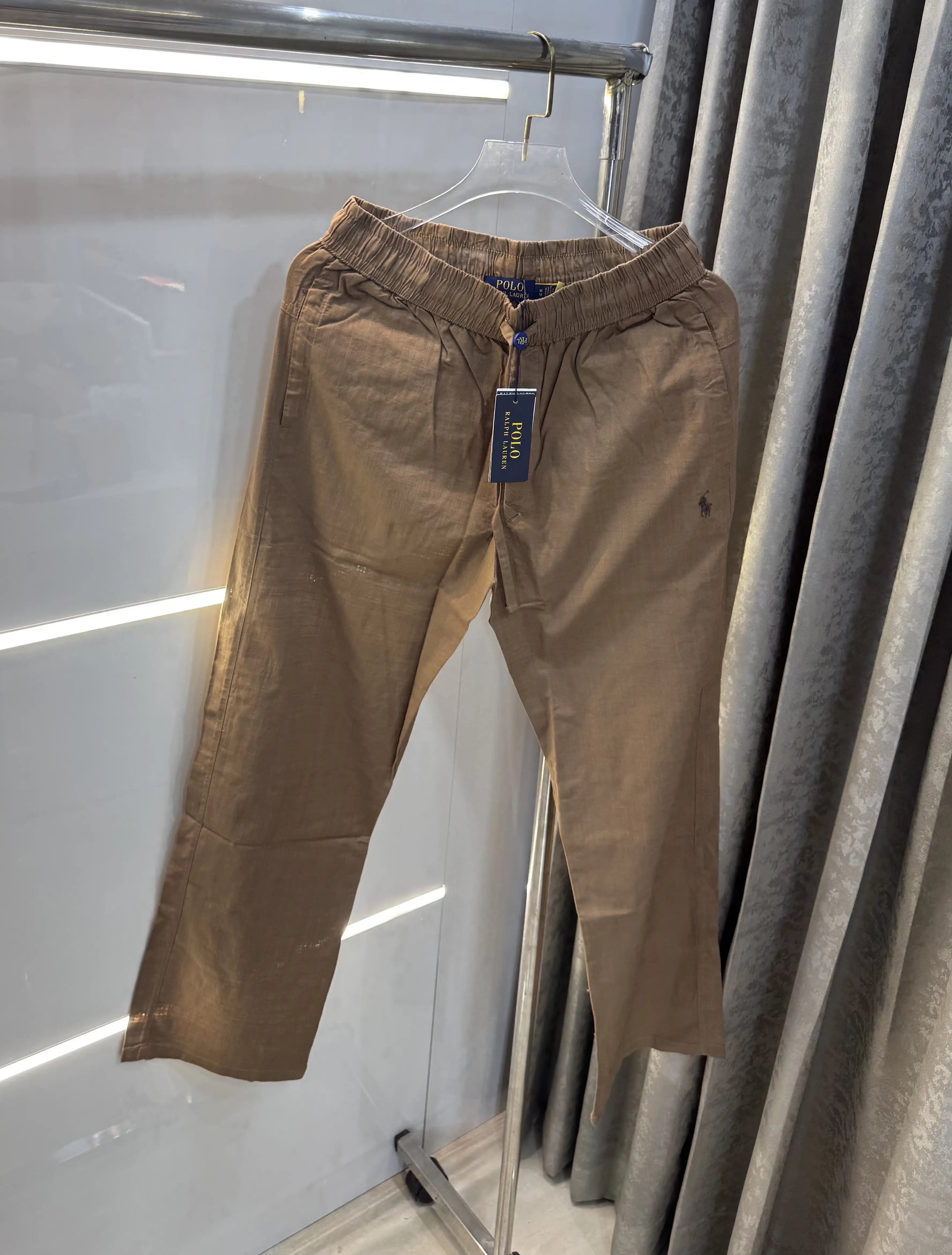 Ralph Lauren Brown Premium Linen Trouser Main image